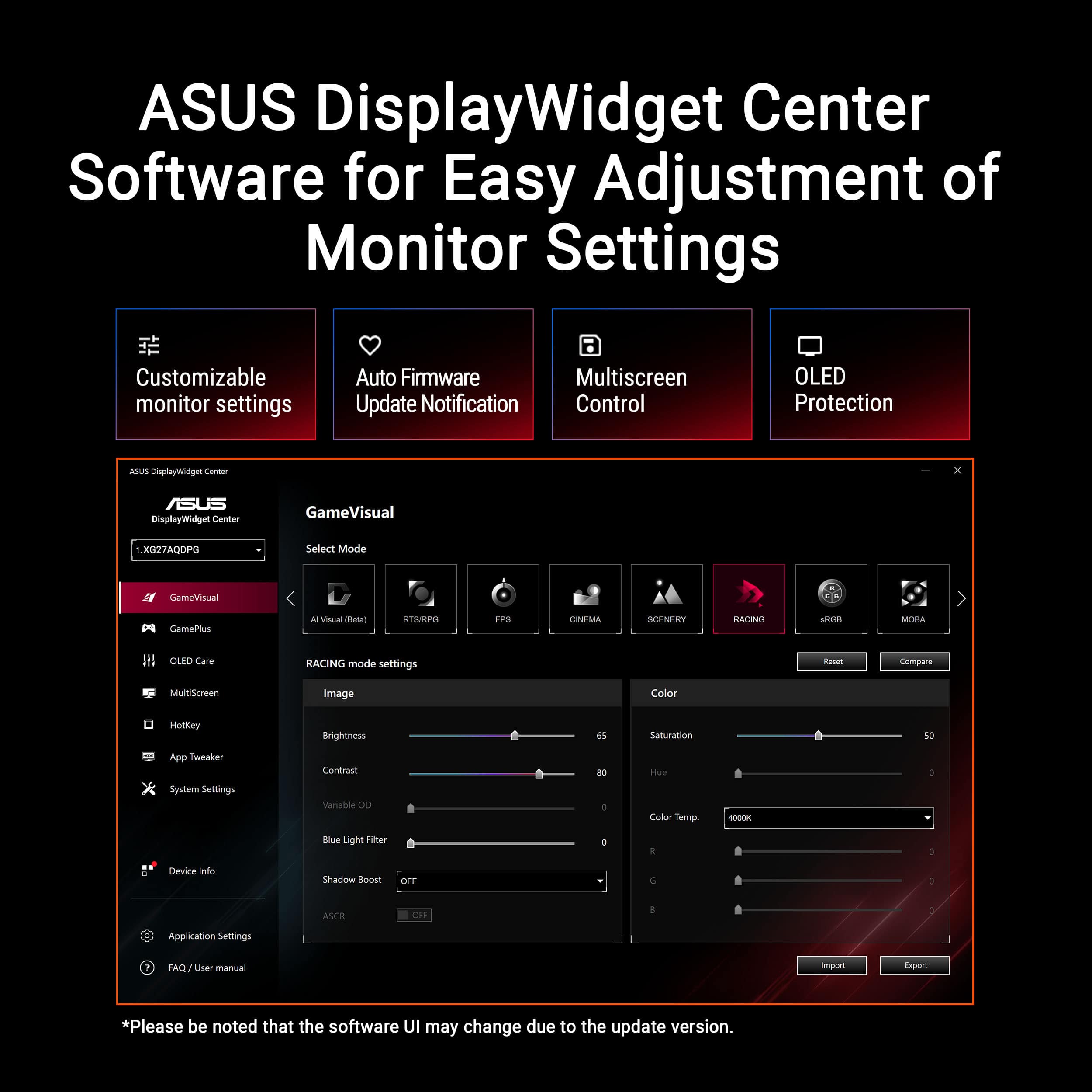 ASUS - ROG Strix 32" 4K OLED 240Hz 0.03ms Gaming Monitor with G-SYNC/FreeSync Premium Pro and HDR (DisplayPort, HDMI) - Black