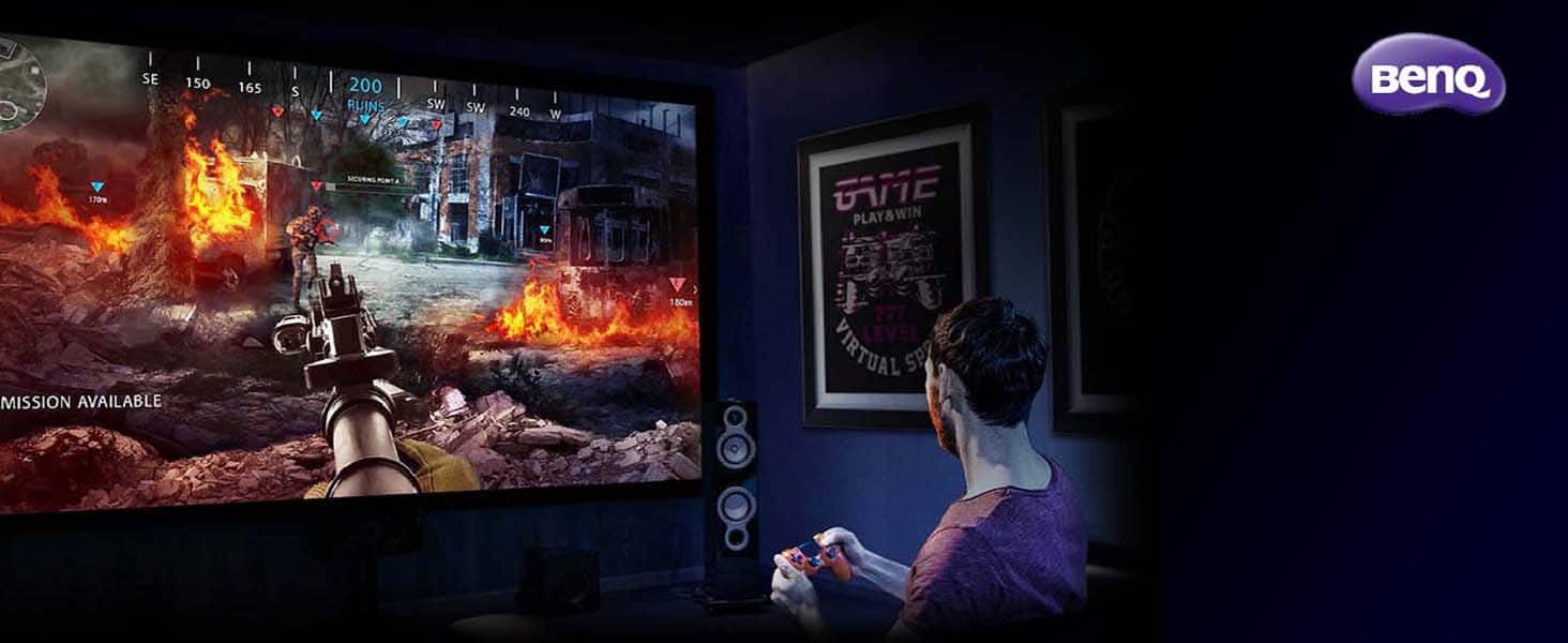 BenQ - TK700 4K HDR Gaming Projector, Game Modes, Low Input Lag, 3200 Lumens - White
