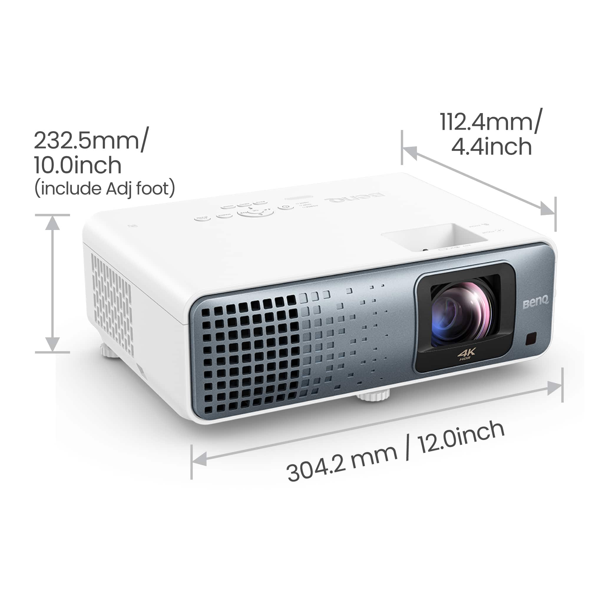 BenQ - TK710STi 4K HDR Laser Movie and Gaming Short Throw Projector, 3200 lumens - White