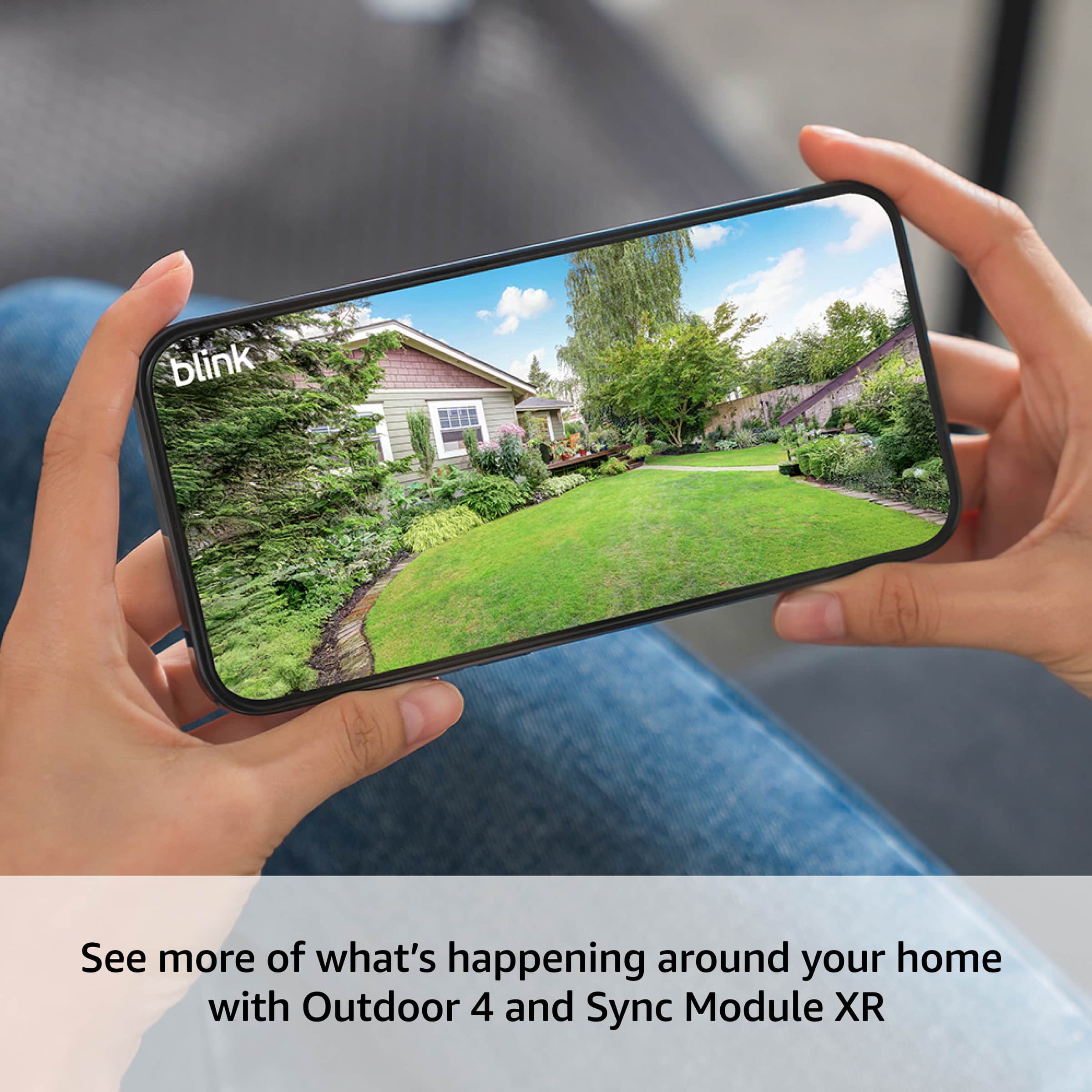 Blink - Outdoor 4 XR — Wireless security camera with extended range, up to 400 feet. Sync Module XR included — 6 Cameras - Black