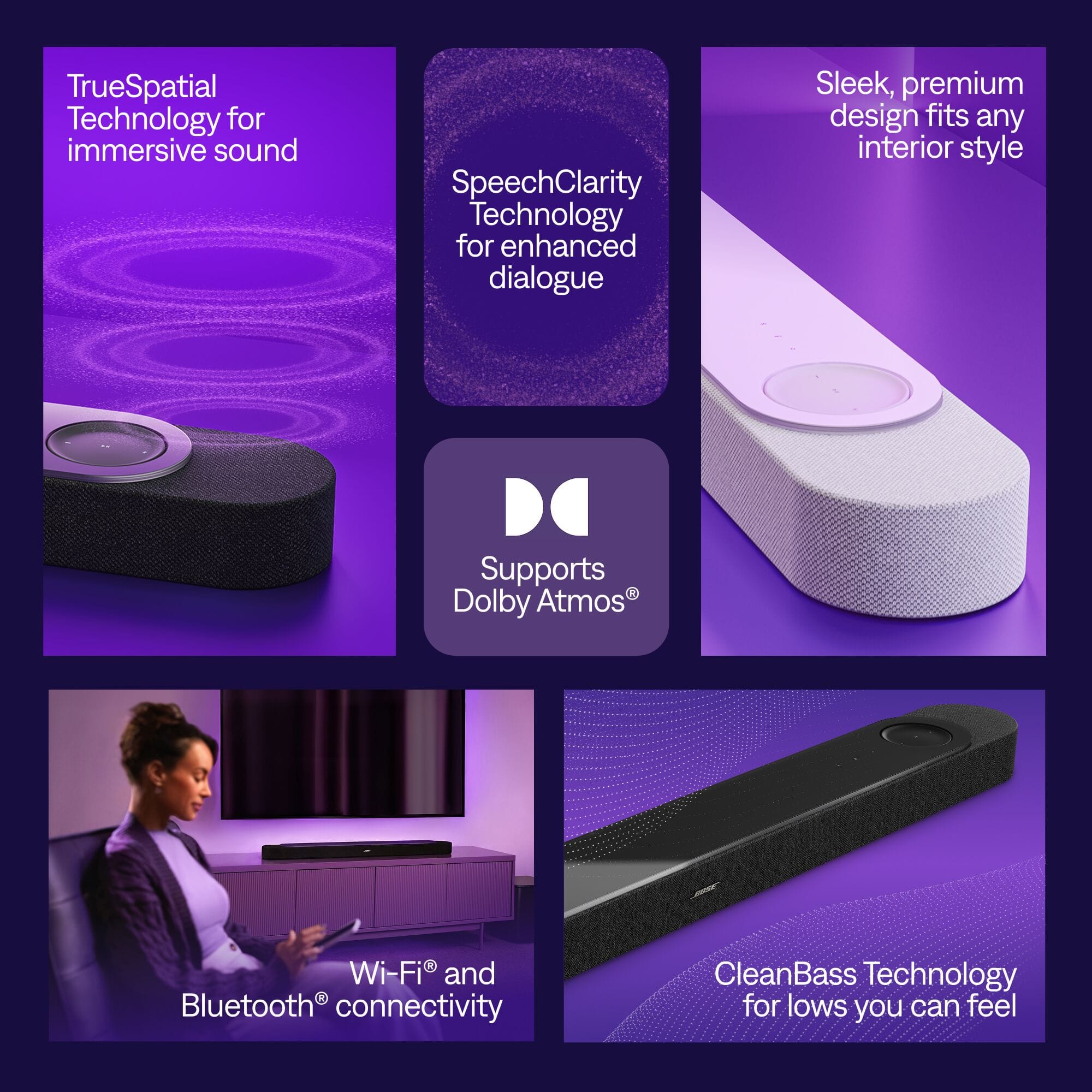 Bose - Lifestyle Ultra 5.1.2 Soundbar with Dolby Atmos, TrueSpatial Audio, AirPlay & Google Cast - Black