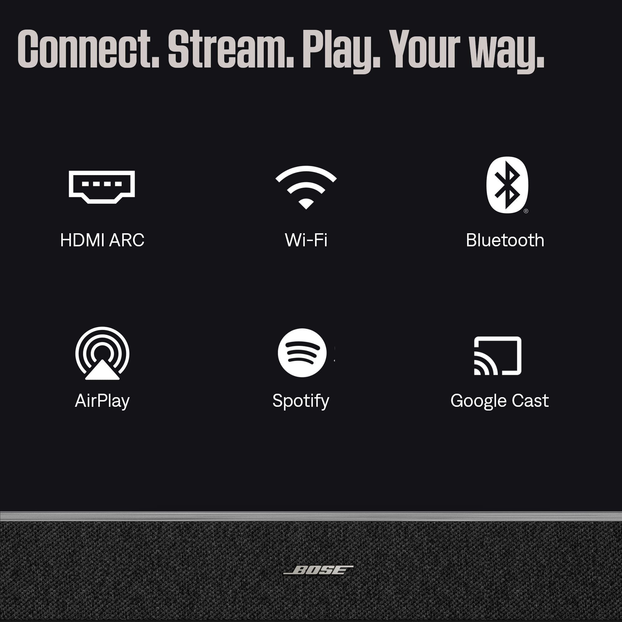 Bose - Lifestyle Ultra 5.1.2 Soundbar with Dolby Atmos, TrueSpatial Audio, AirPlay & Google Cast - Black