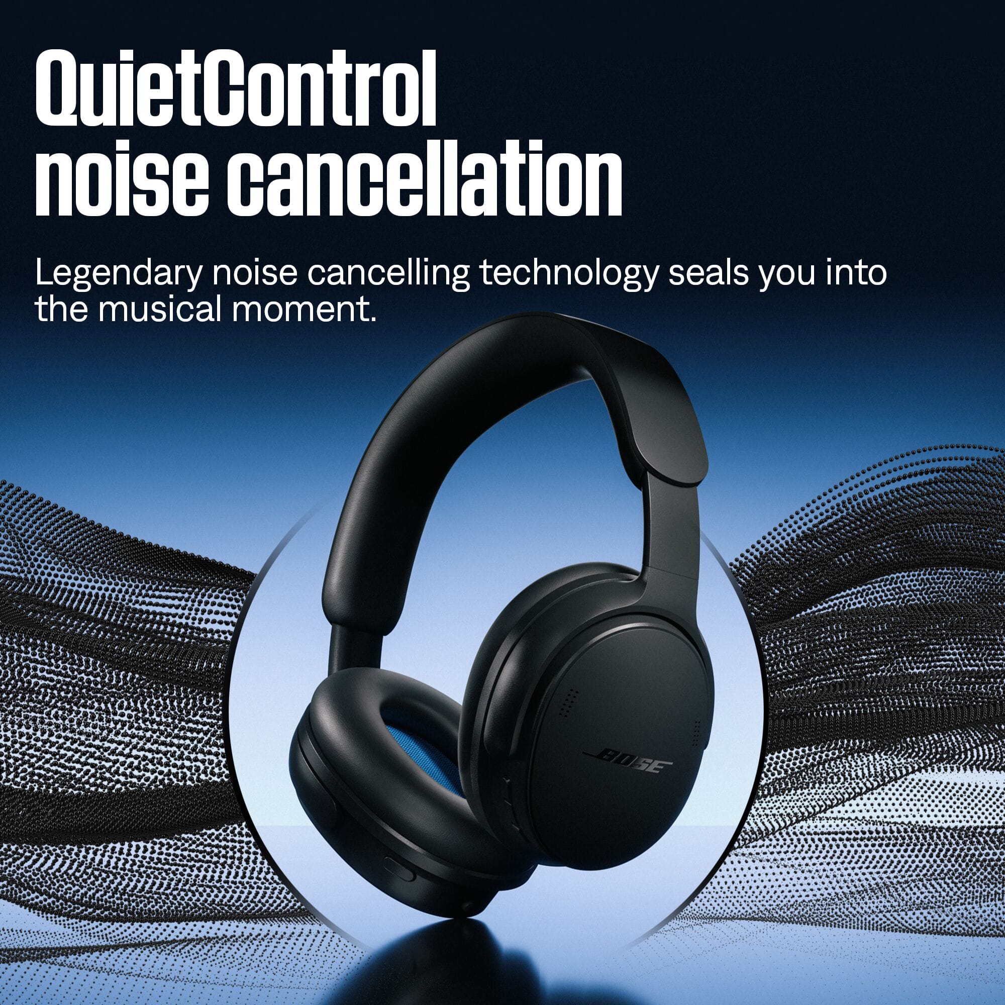 Bose - QuietComfort Headphones (2nd Gen) - Wireless, Over Ear, Active Noise Cancelling, Immersive Audio, USB-C Charging - Black