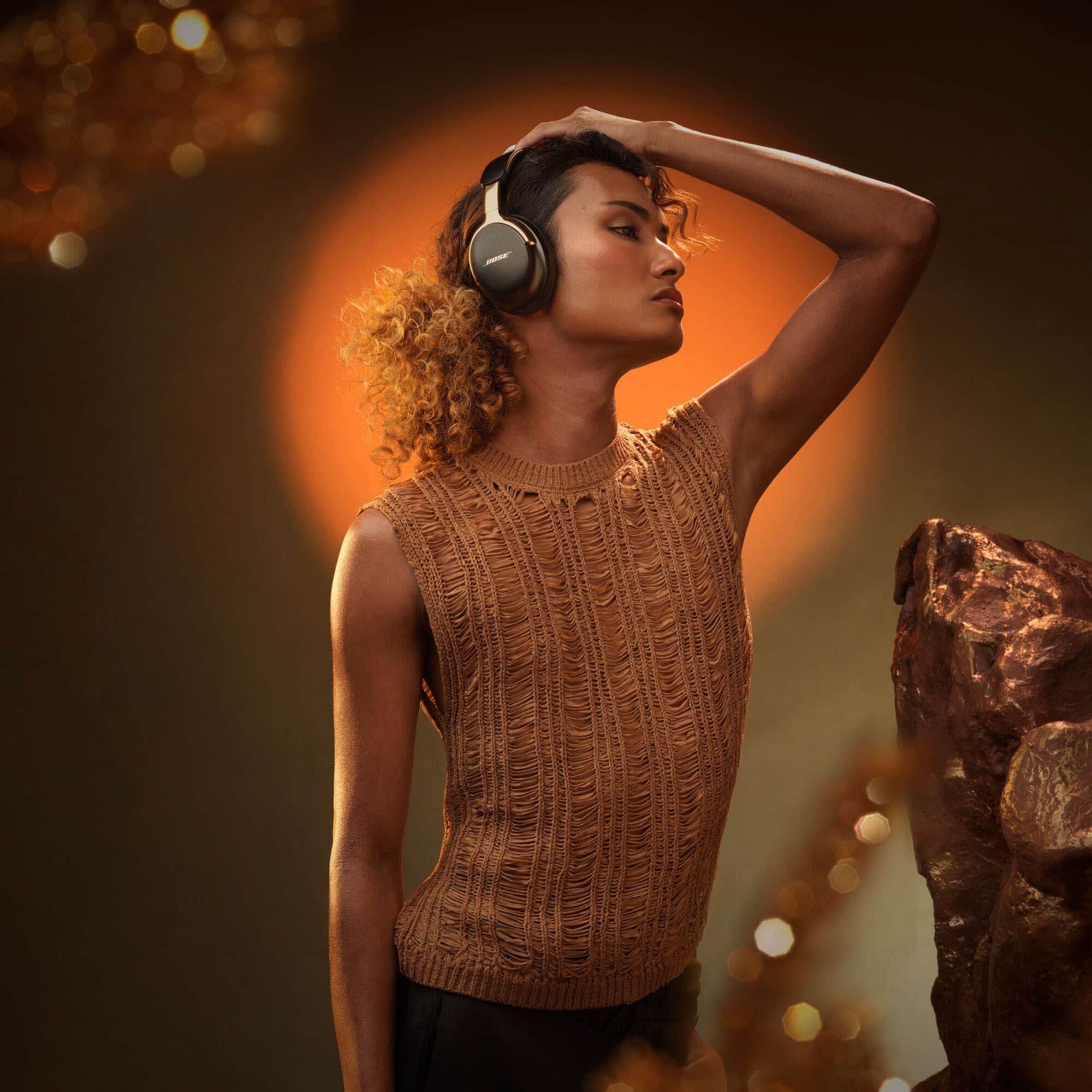 Bose - QuietComfort Ultra Headphones (2nd Gen) Wireless Noise Cancelling Over-Ear Headphones with Immersive Audio - Desert Gold