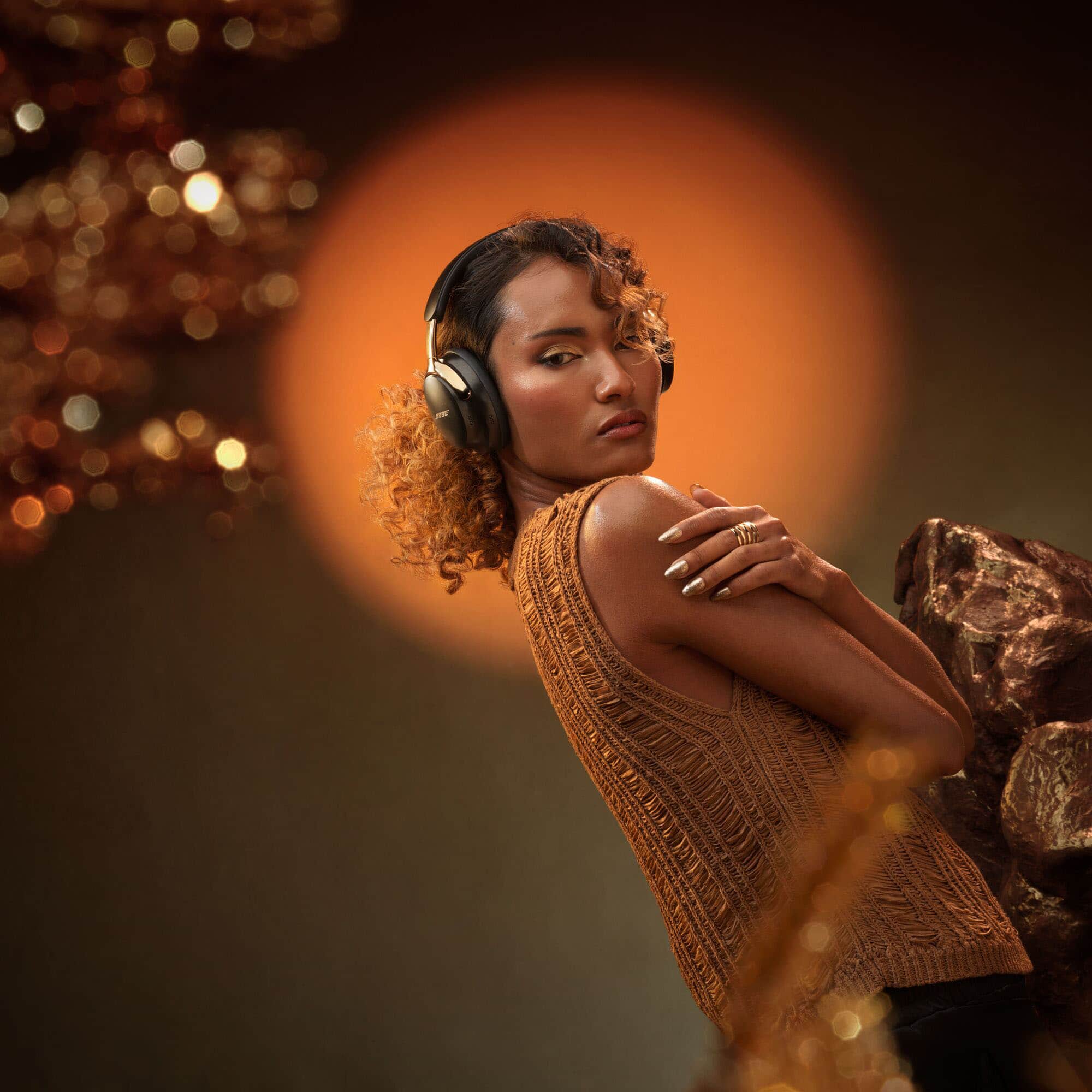Bose - QuietComfort Ultra Headphones (2nd Gen) Wireless Noise Cancelling Over-Ear Headphones with Immersive Audio - Desert Gold