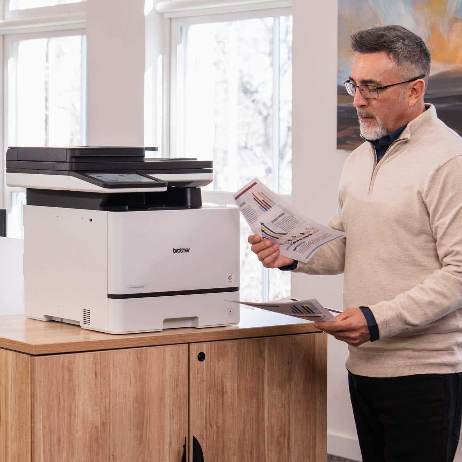 Brother - MFC-L8930CDW Color Laser All-in-One Printer with Duplex Print, Scan, Copy and Low-Cost Printing - White