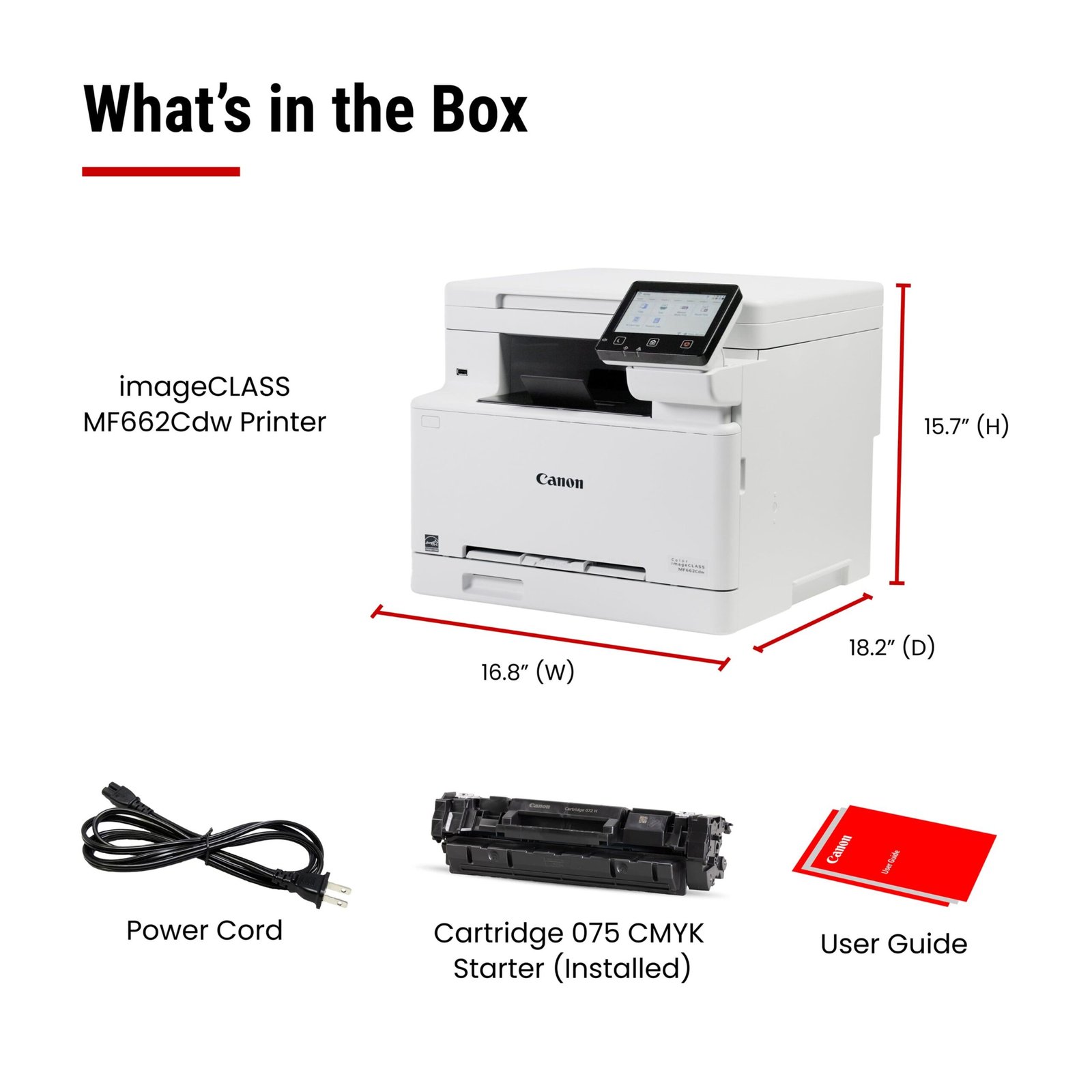 Canon - imageCLASS MF662Cdw  Wireless Duplex All-In-One Color Laser Printer - White