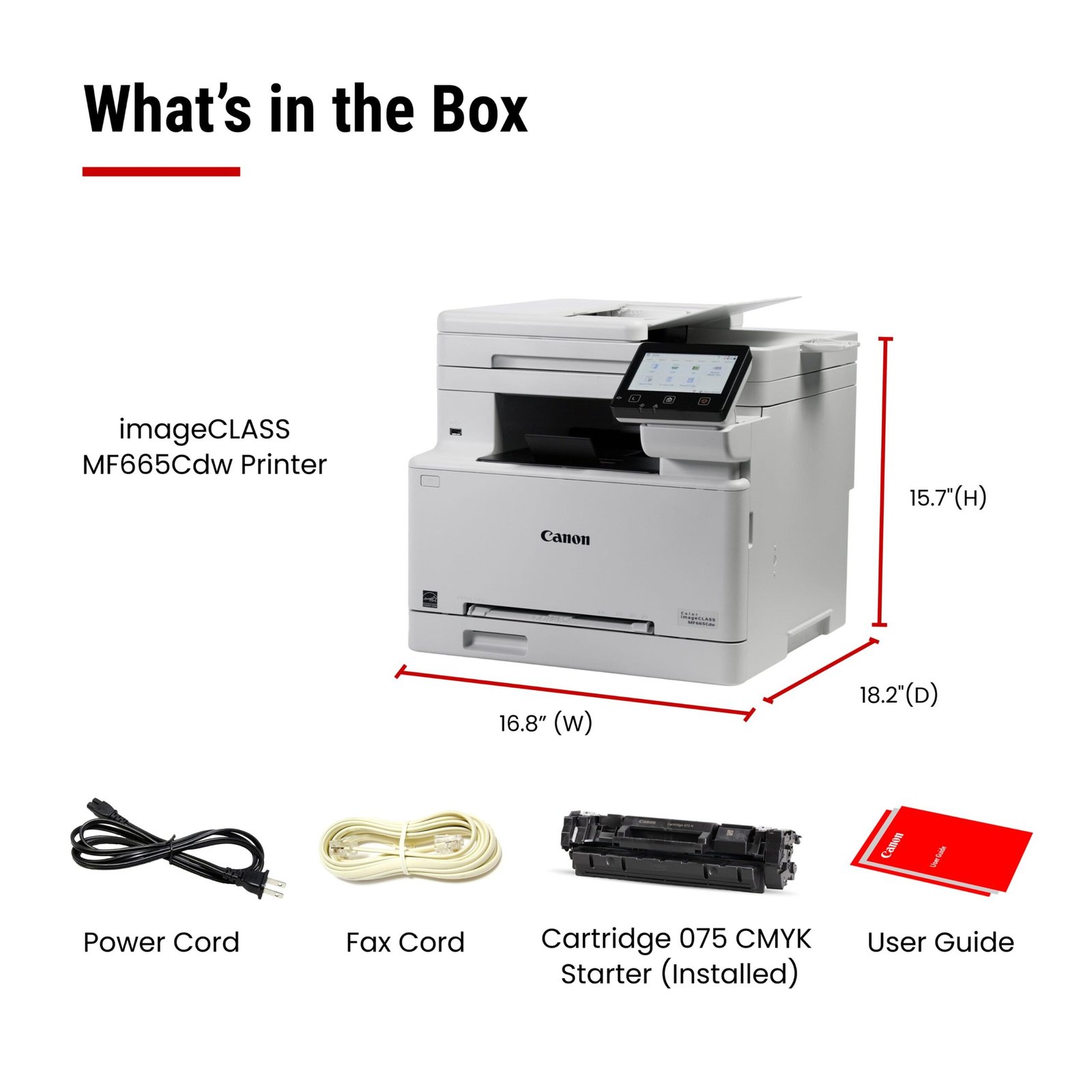 Canon - imageCLASS MF665Cdw Wireless Duplex Color All-In-One Laser Printer with Fax and 50-Sheet ADF - White