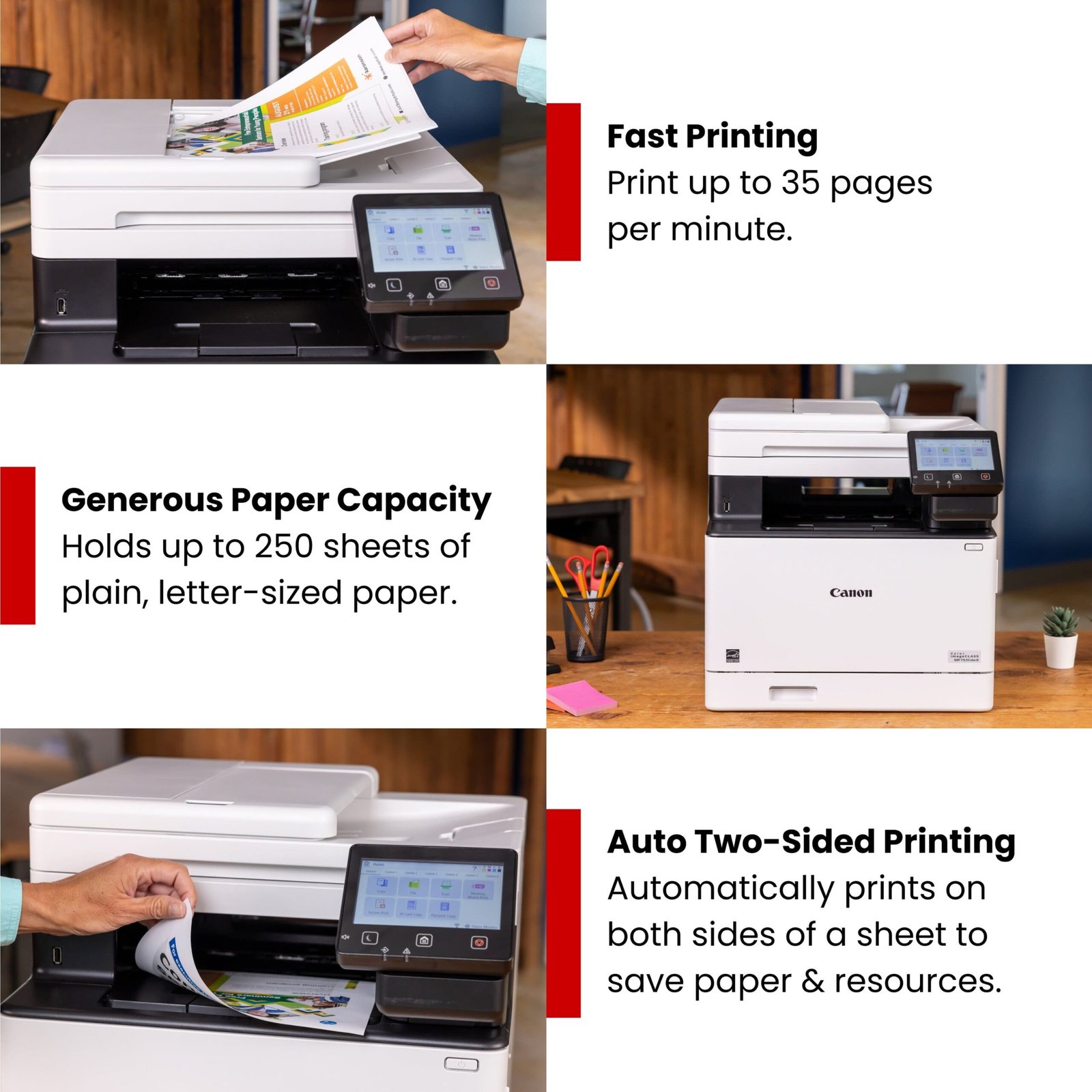 Canon - imageCLASS MF753Cdw  II Wireless  Duplex Color All-In-One Laser Printer with Fax and 50-Sheet ADF - White