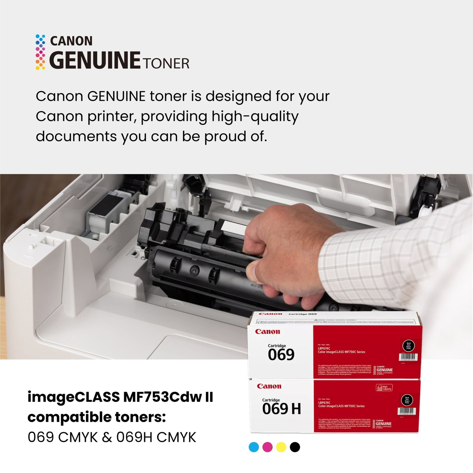 Canon - imageCLASS MF753Cdw  II Wireless  Duplex Color All-In-One Laser Printer with Fax and 50-Sheet ADF - White