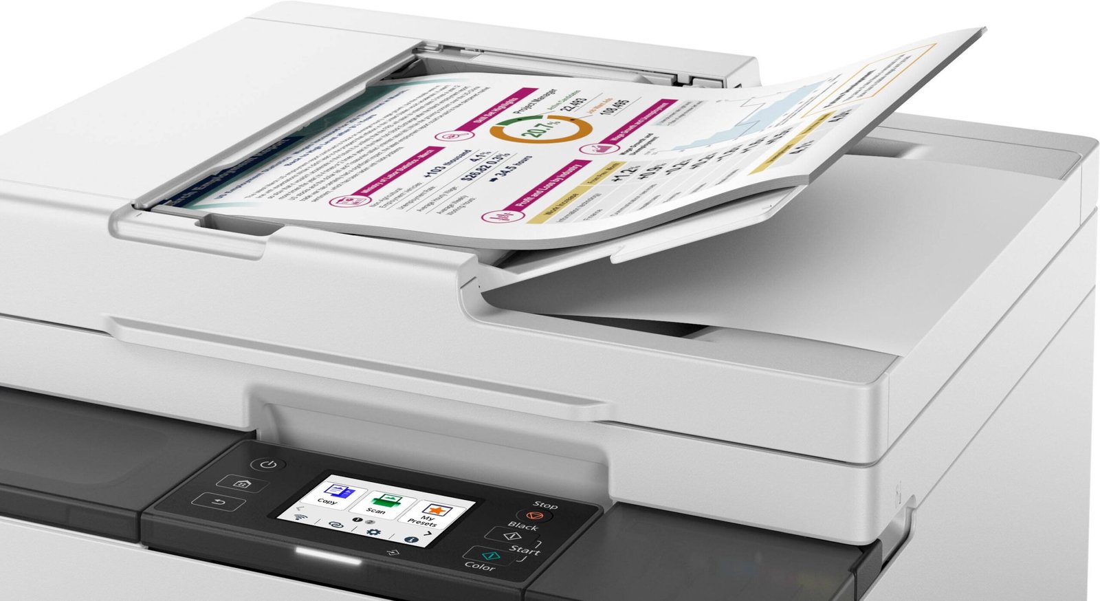Canon - MAXIFY GX2020 Megatank Wireless All-In-One Supertank Inkjet Printer - White