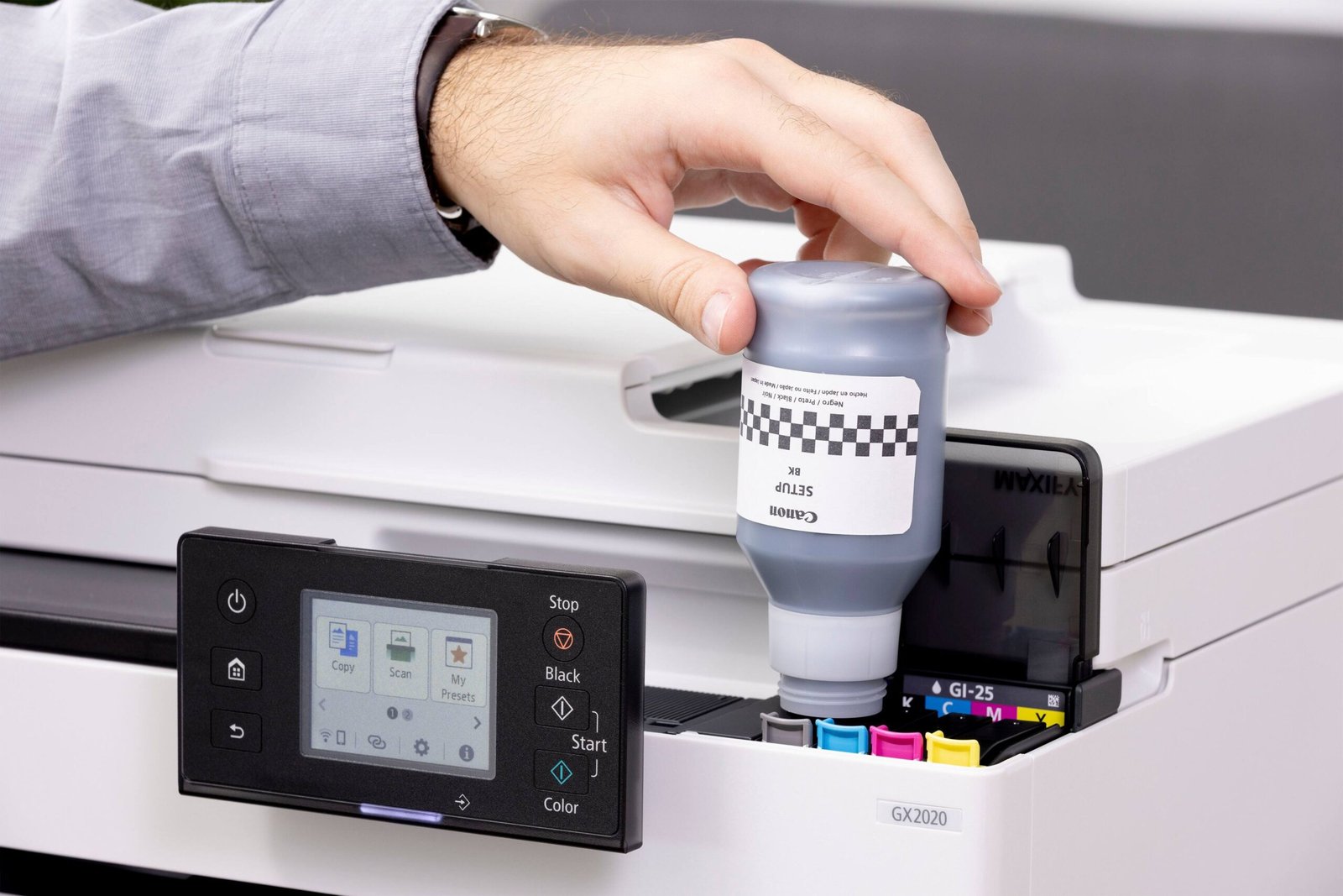 Canon - MAXIFY GX2020 Megatank Wireless All-In-One Supertank Inkjet Printer - White