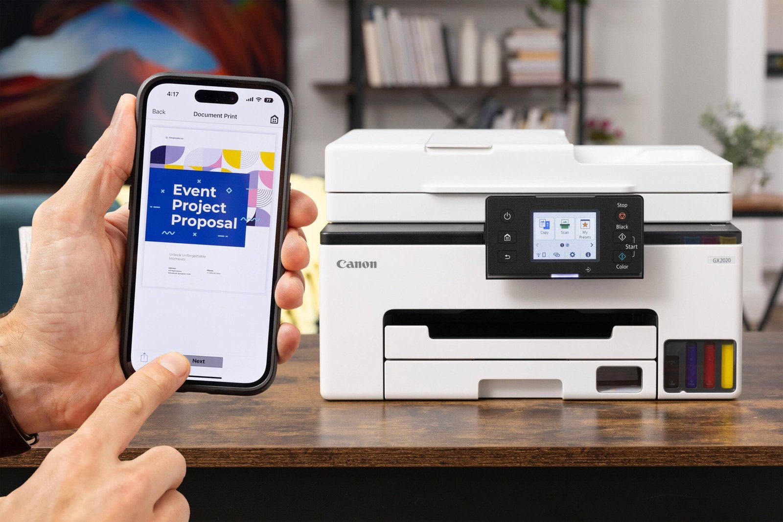 Canon - MAXIFY GX2020 Megatank Wireless All-In-One Supertank Inkjet Printer - White