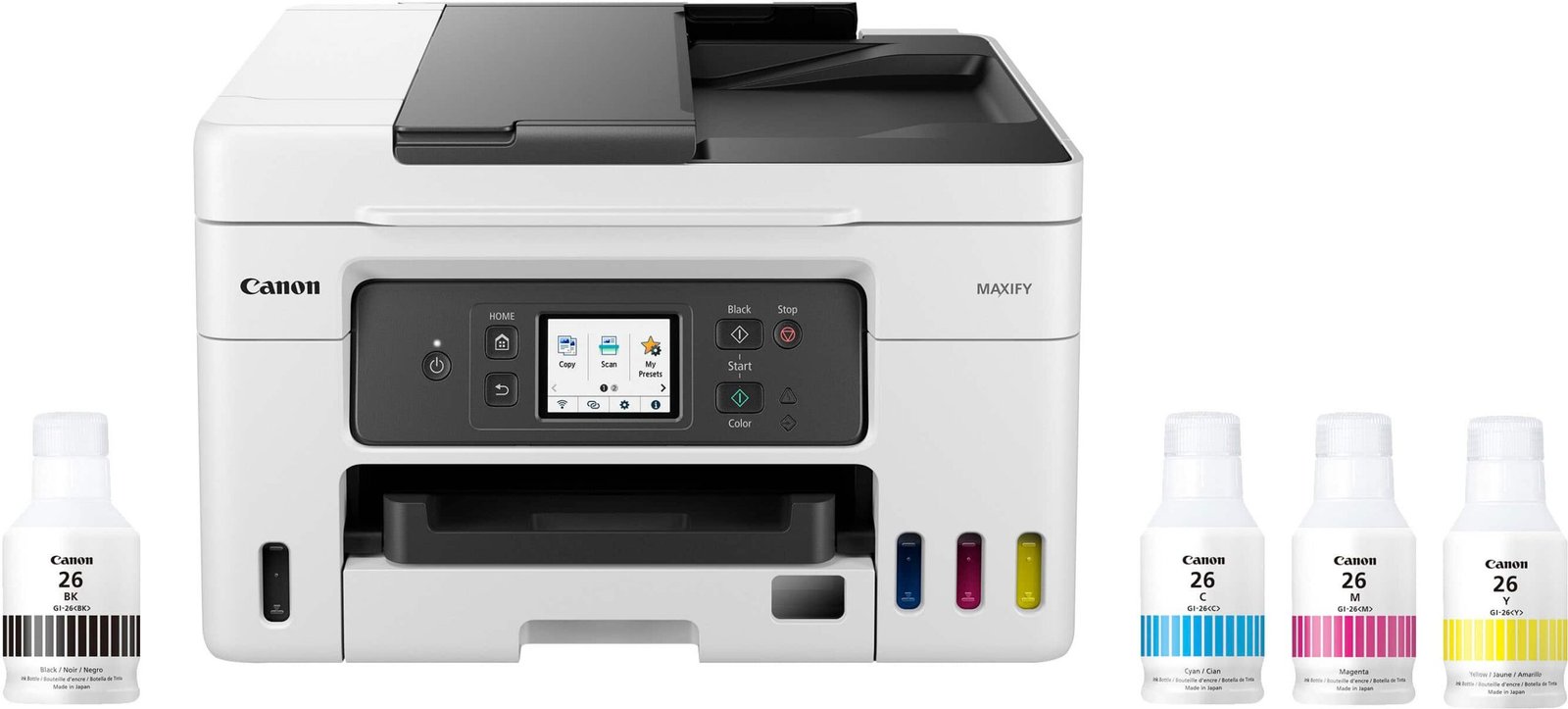 Canon - MAXIFY Megatank GX4020 Wireless All-In-One Supertank Inkjet Printer with Fax - White