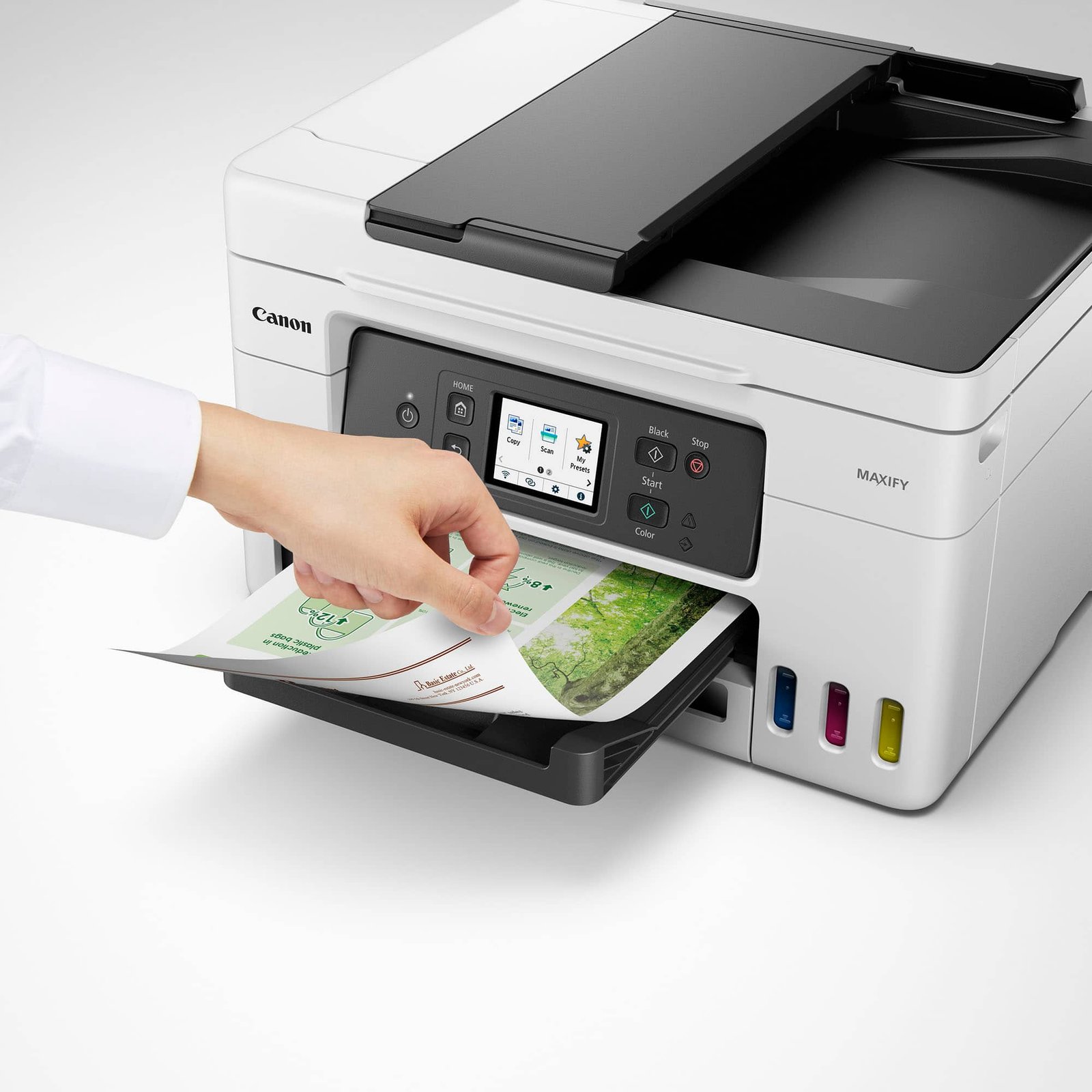 Canon - MAXIFY Megatank GX4020 Wireless All-In-One Supertank Inkjet Printer with Fax - White