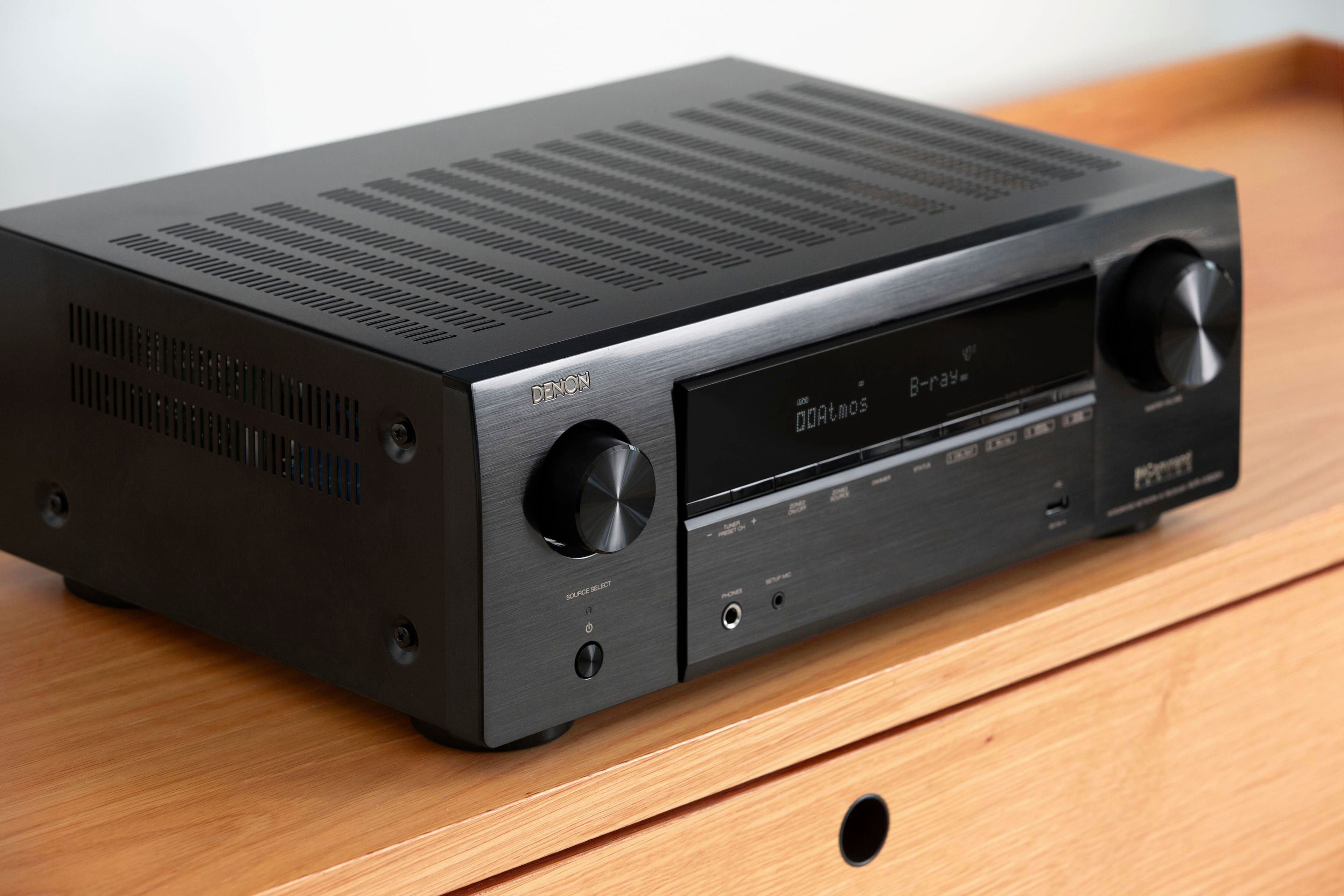 Denon - AVR-X1800H - 80W 7.2-Ch. Bluetooth Capable with HEOS 8K Ultra HD Built-In HDR Compatible A/V Home Theater Receiver - Black
