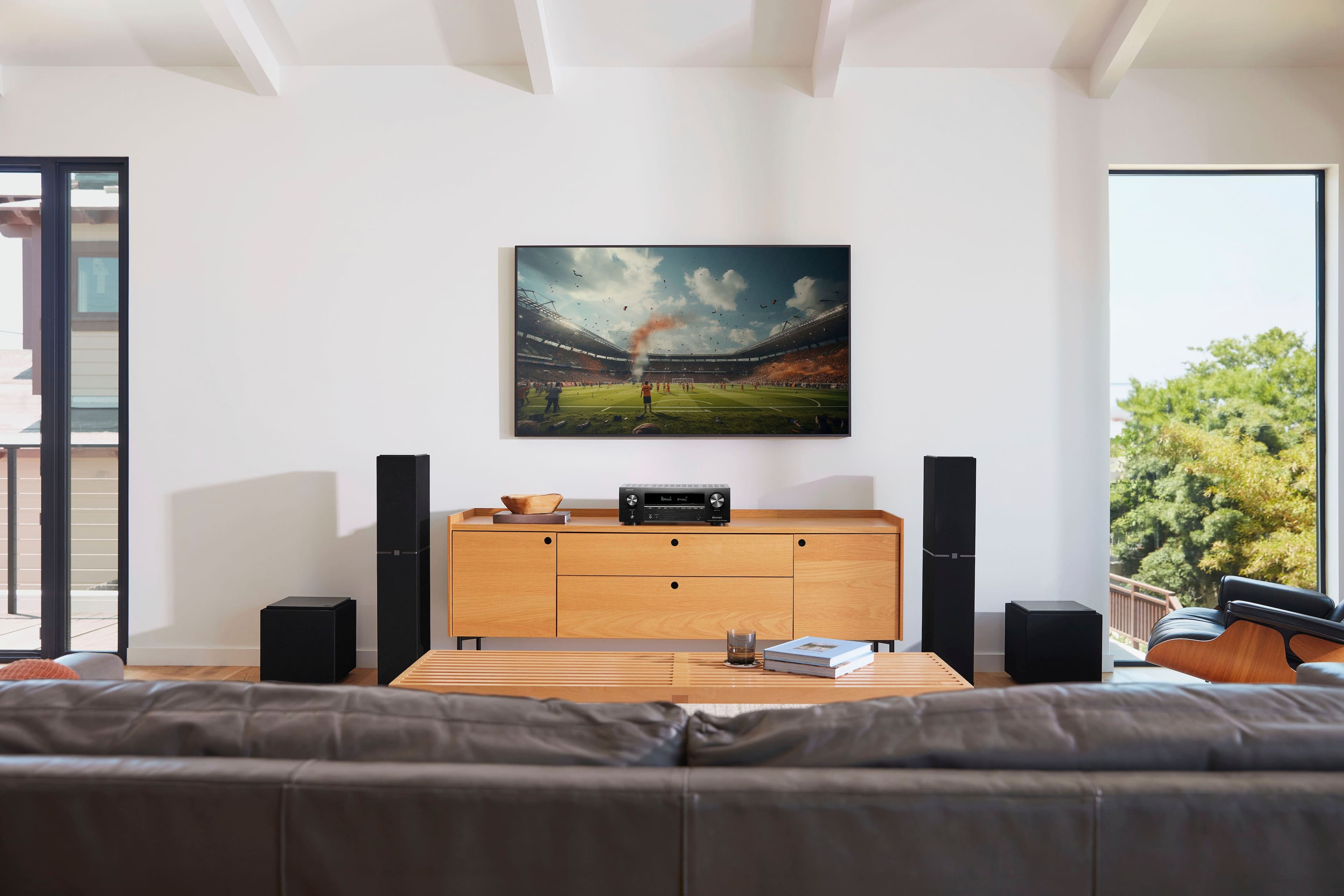 Denon - AVR-X1800H - 80W 7.2-Ch. Bluetooth Capable with HEOS 8K Ultra HD Built-In HDR Compatible A/V Home Theater Receiver - Black