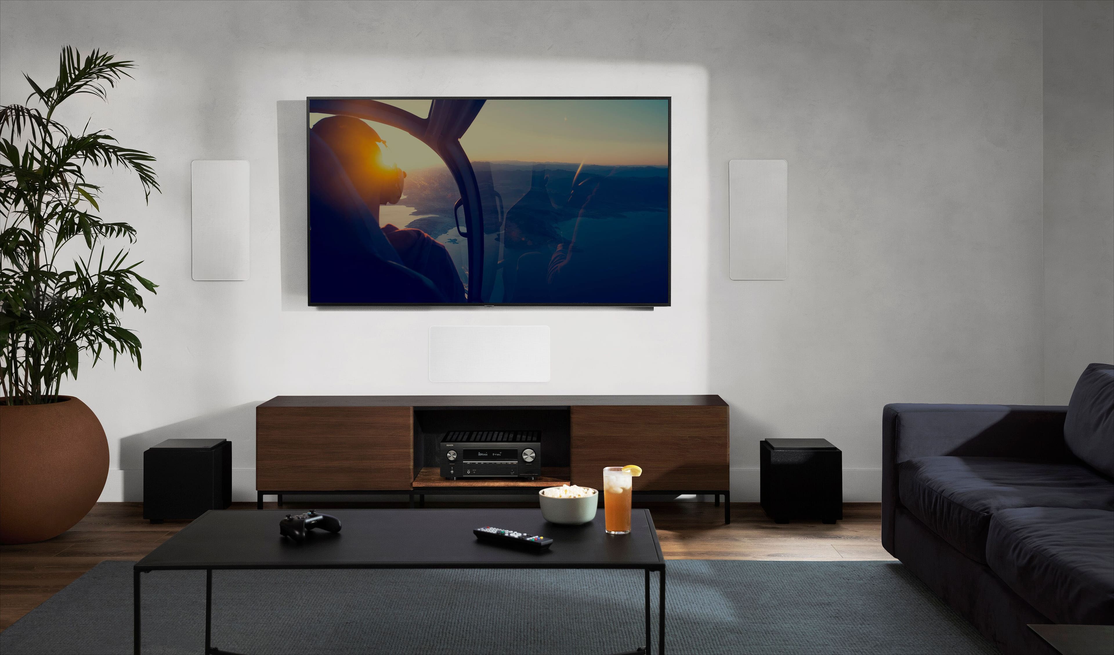 Denon - AVR-X3800H (105W X 9) 9.4-Ch. with HEOS and Dolby Atmos 8K Ultra HD HDR Compatible AV Home Theater Receiver with Alexa - Black