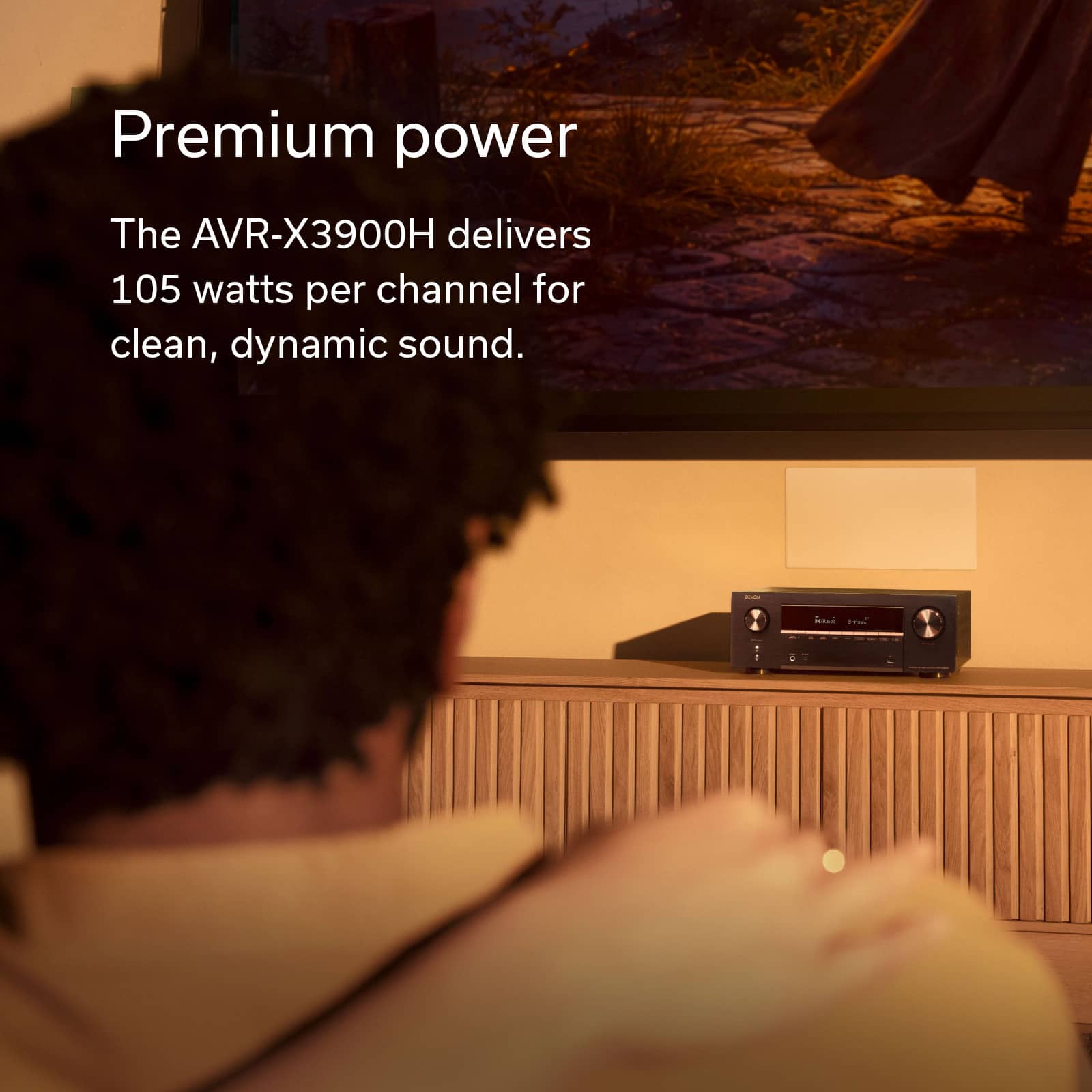 Denon - AVR-X3900H 9.4 Ch. 105W 4K/8K Dolby Atmos AV Receiver - Black