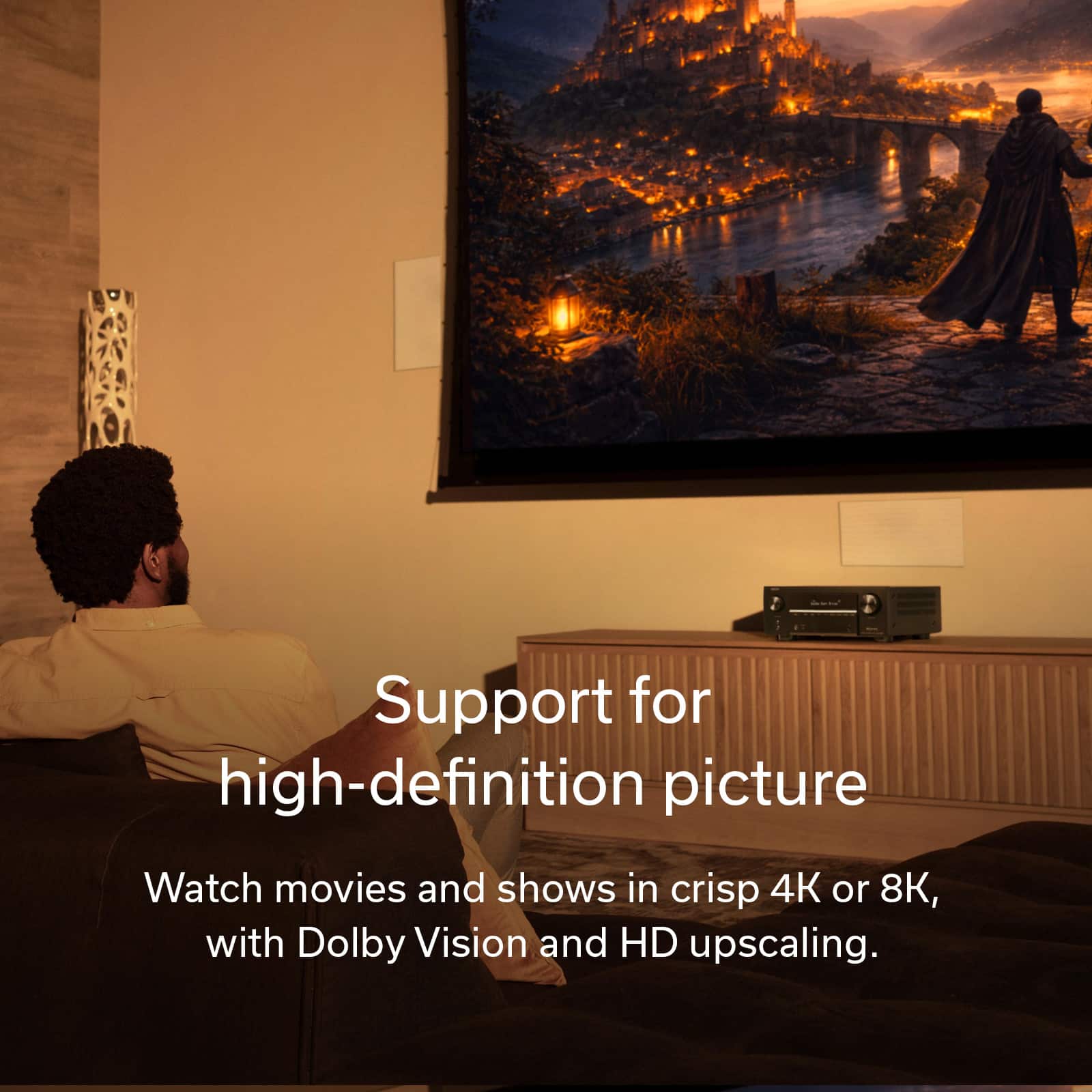 Denon - AVR-X3900H 9.4 Ch. 105W 4K/8K Dolby Atmos AV Receiver - Black