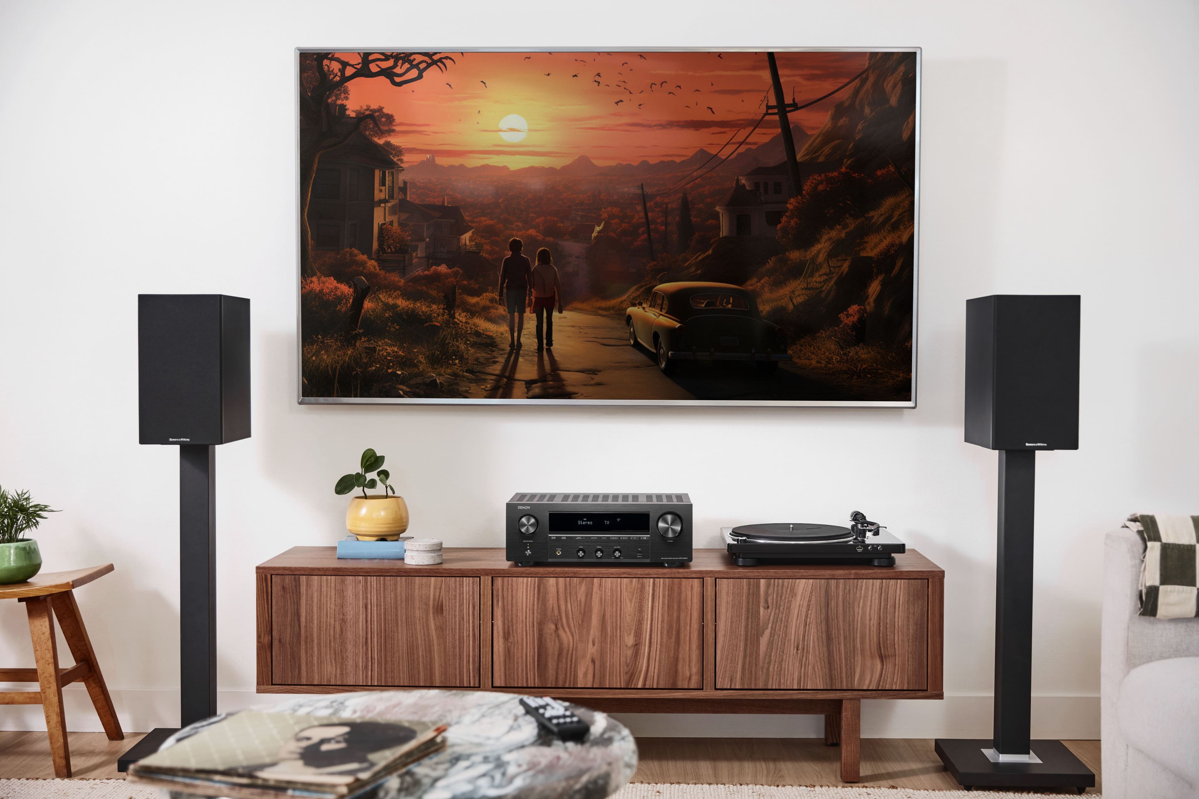 Denon - DRA-900H 100W 2.2-Ch. Bluetooth Capable with HEOS 8K Ultra HD HDR Compatible Stereo Receiver with Alexa - Black