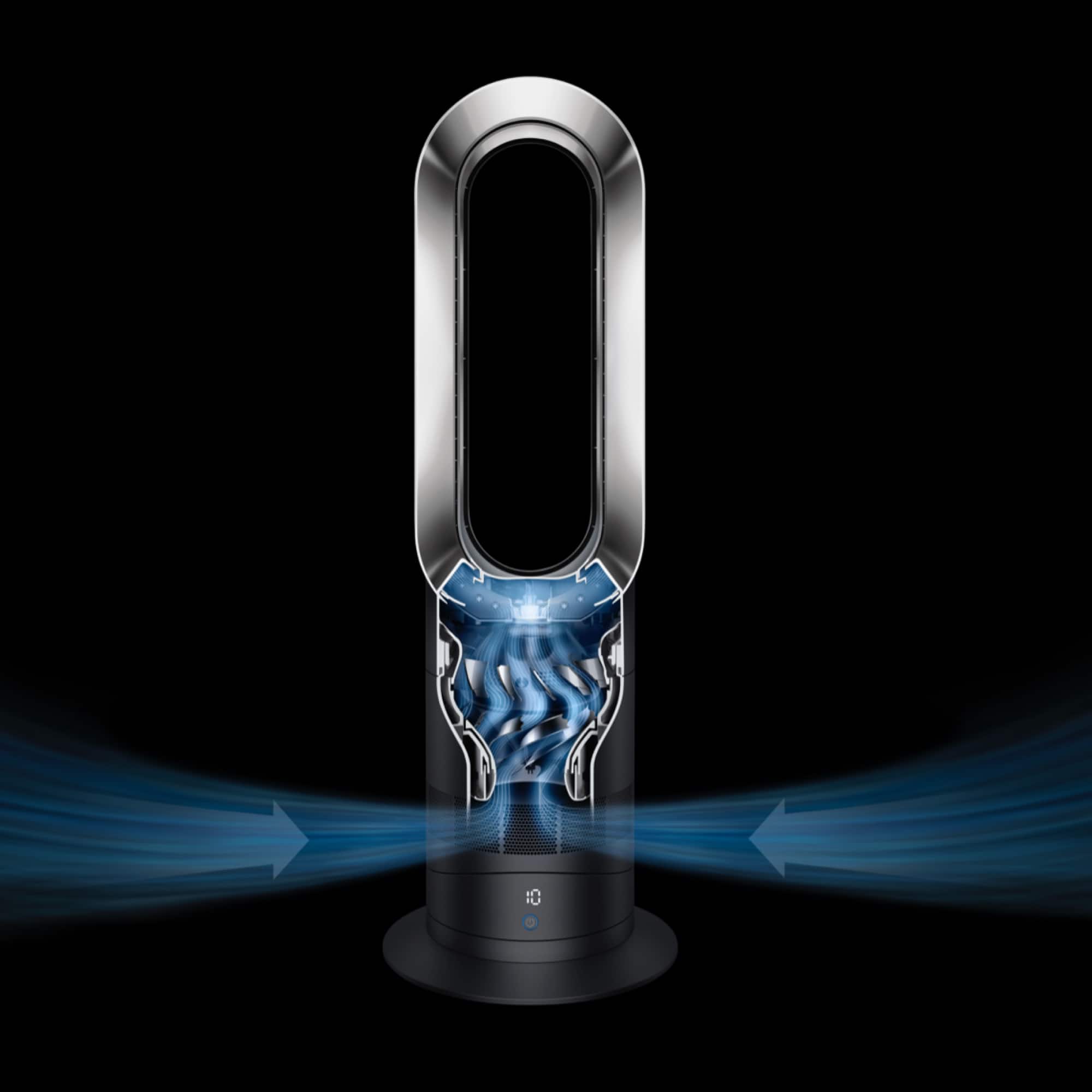 Dyson - Hot+Cool AM09 Tower, Heater and Fan - Iron/blue