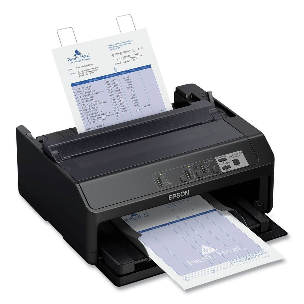 Epson - FX-890II 9-pin Dot Matrix Printer - Energy Star - 680 cps Mono - 8.50" , 6.50" , 9.50" Width x 11" - Monochrome