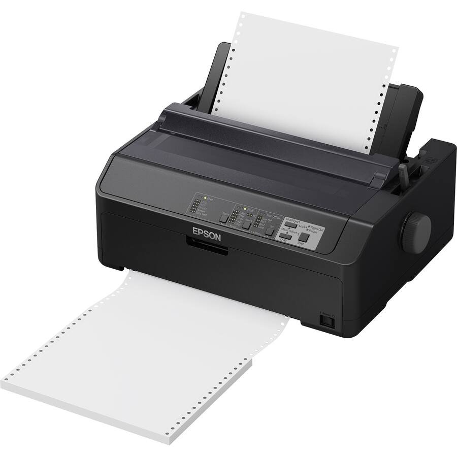 Epson - FX-890II 9-pin Dot Matrix Printer - Energy Star - 680 cps Mono - 8.50" , 6.50" , 9.50" Width x 11" - Monochrome