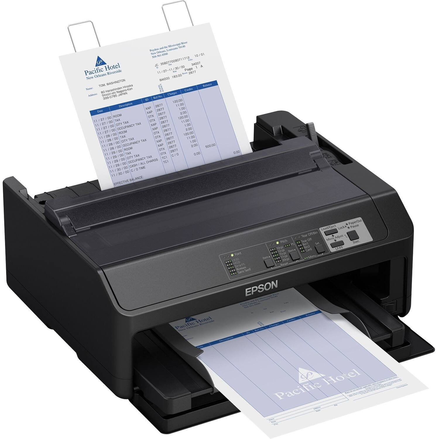 Epson - FX-890II 9-pin Dot Matrix Printer - Energy Star - 680 cps Mono - 8.50" , 6.50" , 9.50" Width x 11" - Monochrome