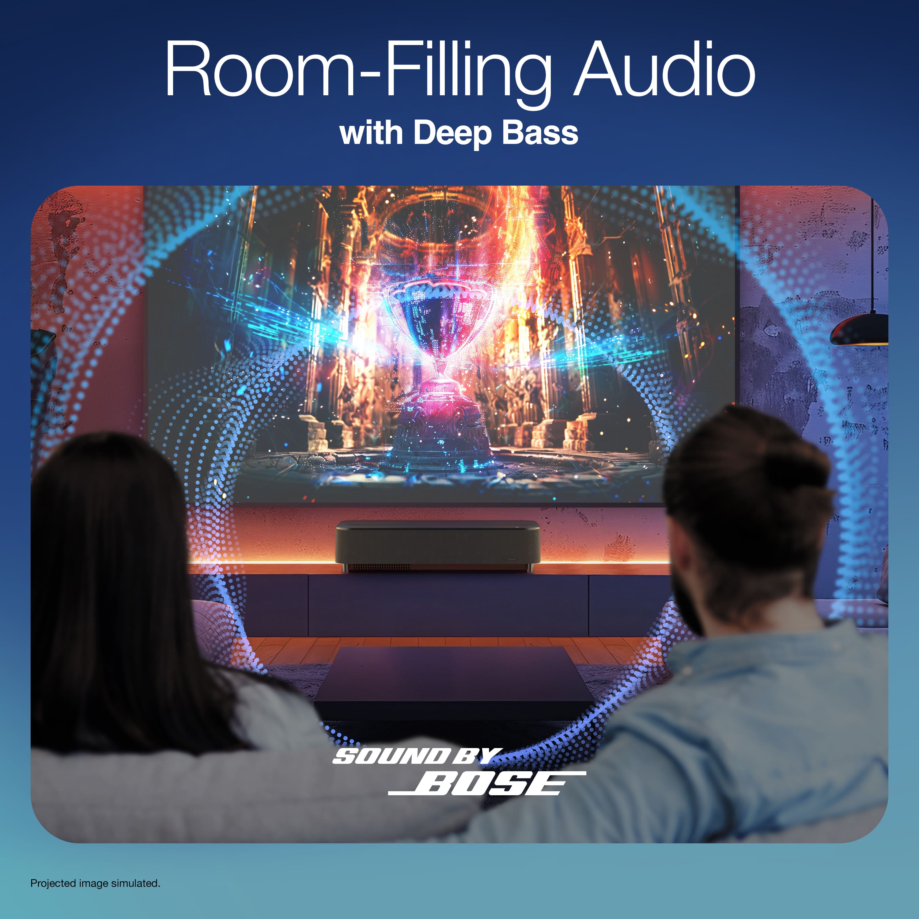 Epson - Lifestudio Grand Plus 4K UST Laser Projector, 4,000 Lumens of Color and White Brightness, Sound by Bose, 3LCD, HDR - Black