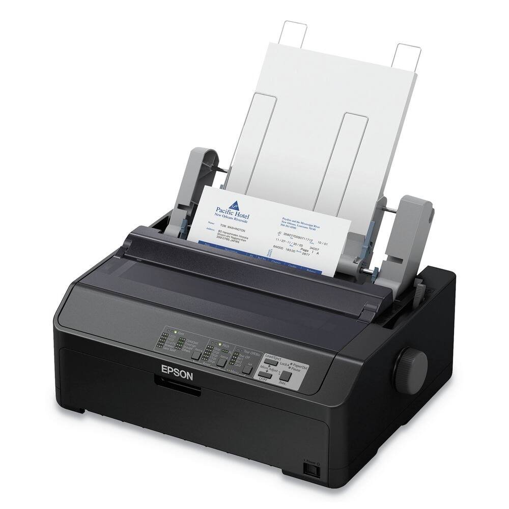 Epson - LQ-590II N 24-pin Dot Matrix Printer - Energy Star - 584 cps Mono - 8.50" Width x 11" Length - USB - Monochrome
