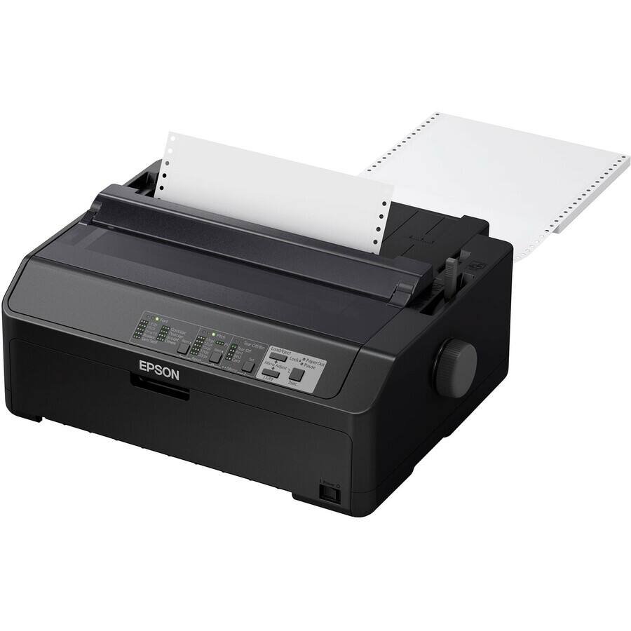 Epson - LQ-590II N 24-pin Dot Matrix Printer - Energy Star - 584 cps Mono - 8.50" Width x 11" Length - USB - Monochrome