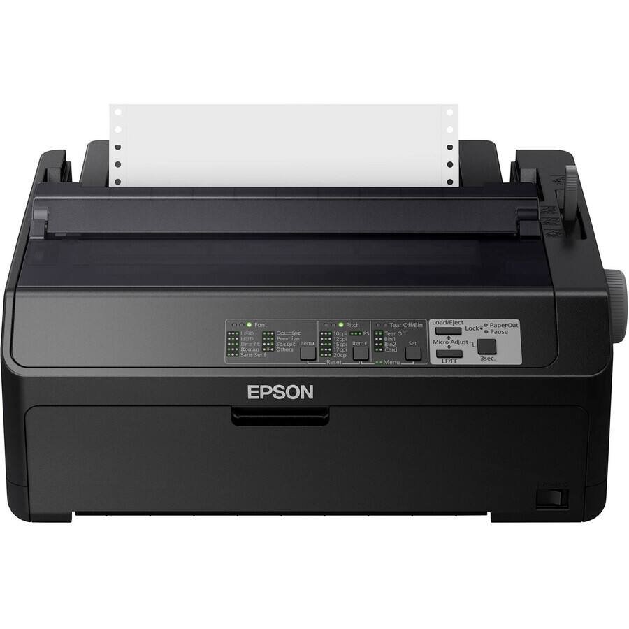 Epson - LQ-590II N 24-pin Dot Matrix Printer - Energy Star - 584 cps Mono - 8.50" Width x 11" Length - USB - Monochrome