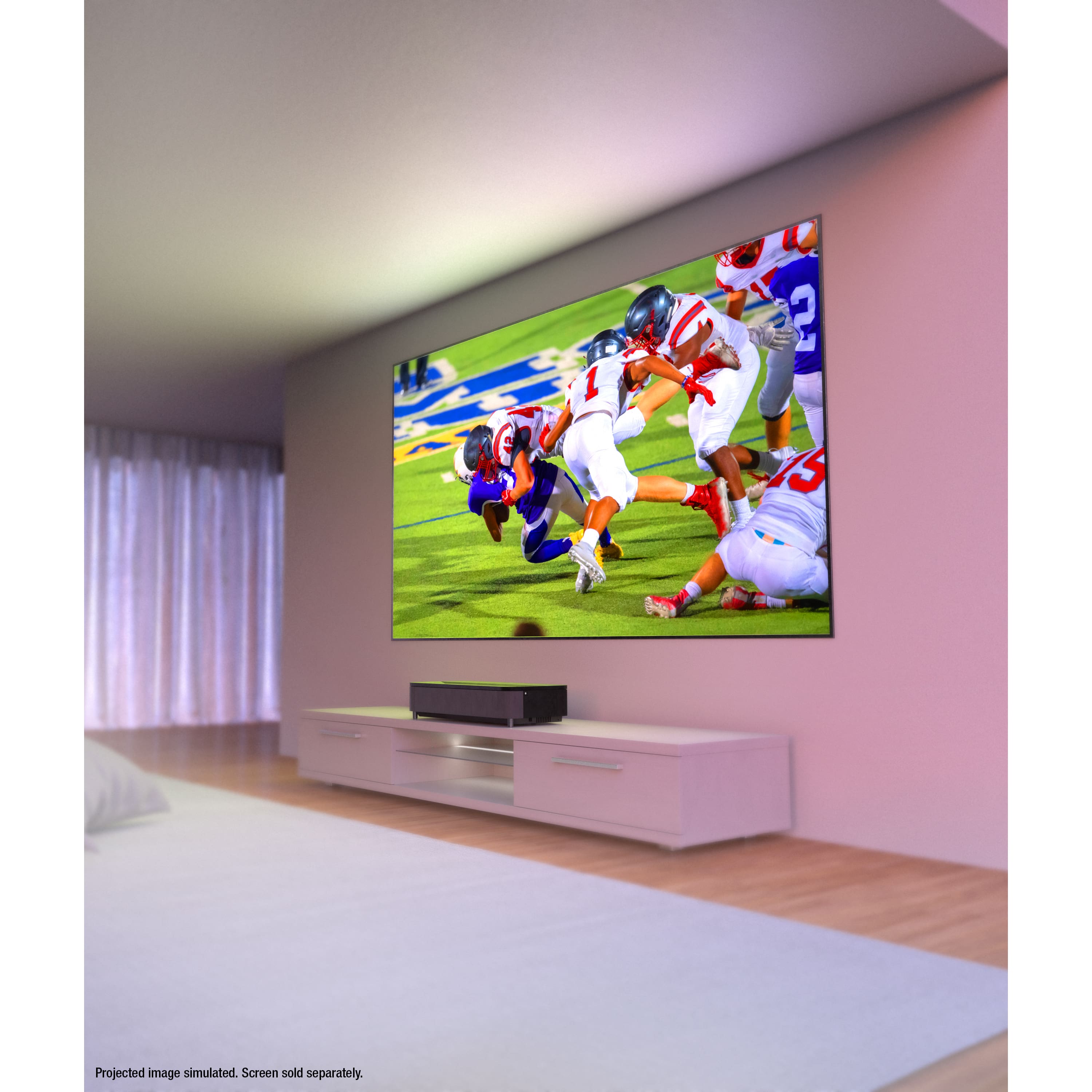 Epson - LS800 4K PRO-UHD Ultra Short Throw 3-Chip 3LCD Laser Projector, 4000 Lumens, HDR, up to150", Android TV, Yamaha Speakers - White