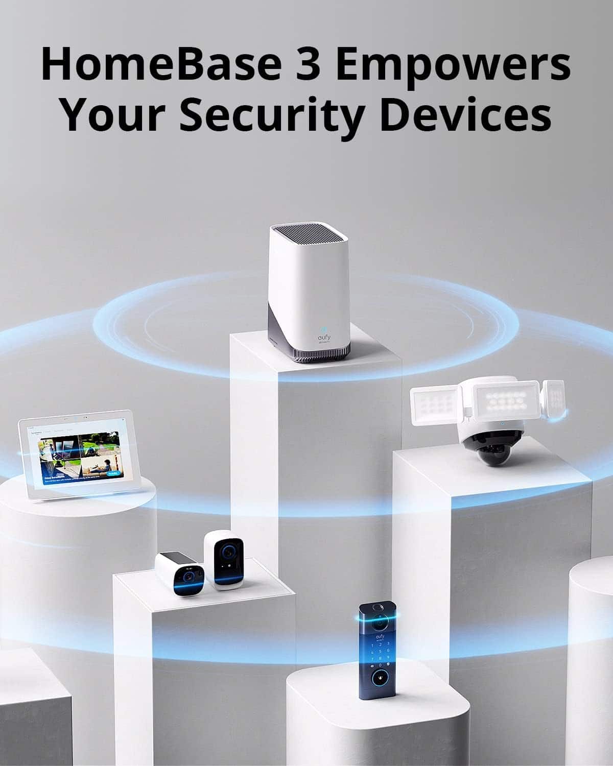 eufy - SoloCam S340 2‑Cam Kit, Solar Security Camera, Wireless Outdoor Camera, 360° Pan/Tilt, No Blind Spots, No Fees - Black+White