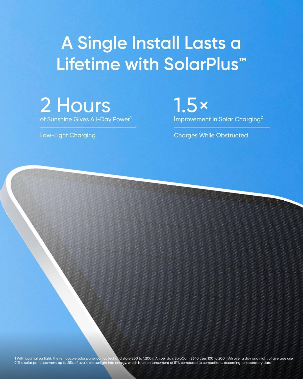 eufy - SoloCam S340 Solar Security Cameras Wireless Outdoor 6-cam kit 3K PTZ Camera Dual Lens 360° Pan & Tilt No Monthly Fee