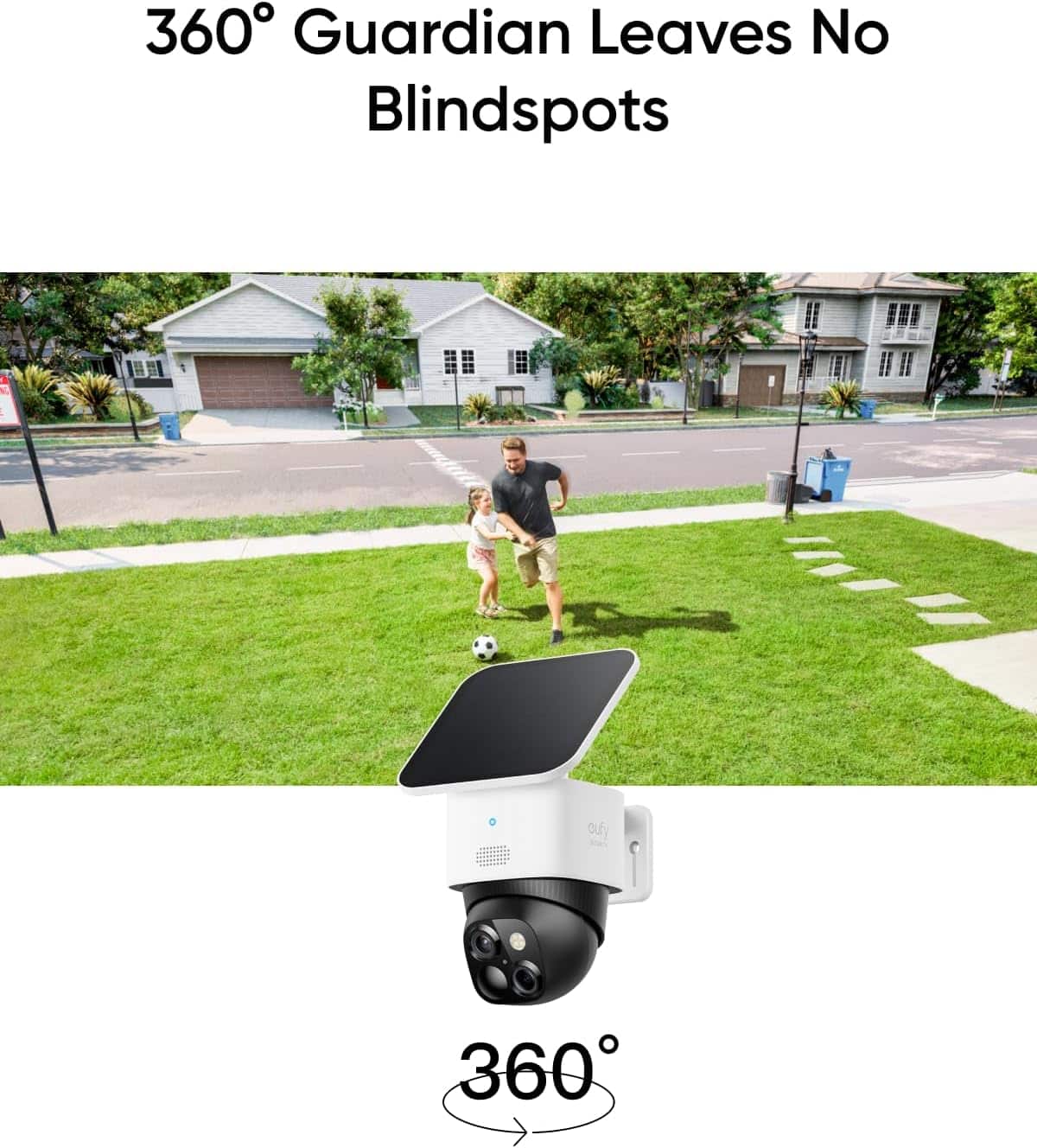 eufy - SoloCam S340 Solar Security Cameras Wireless Outdoor 6-cam kit 3K PTZ Camera Dual Lens 360° Pan & Tilt No Monthly Fee