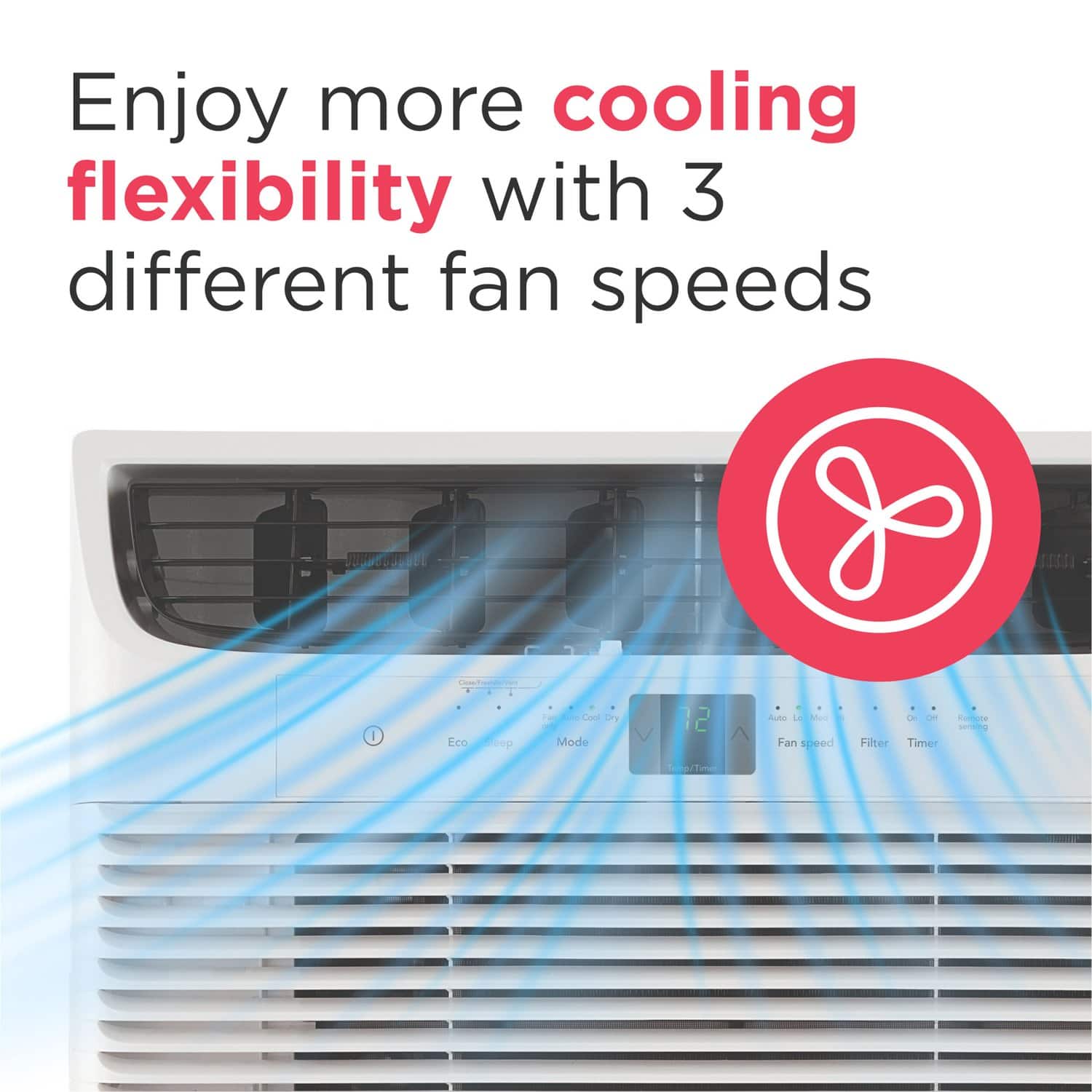 Frigidaire - 115V 10,000 BTU 450 Sq. Ft. Smart Window Air Conditioner with Remote - White