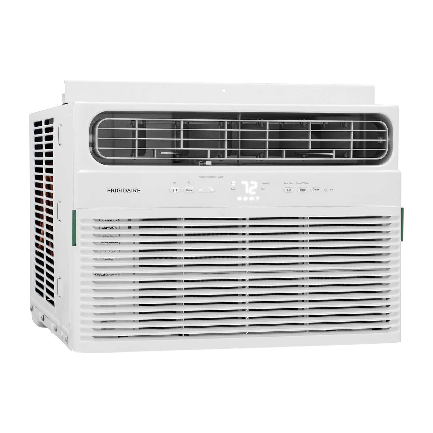 Frigidaire - 12,000 BTU 550 Sq. Ft. Smart Window Air Conditioner with Remote - White