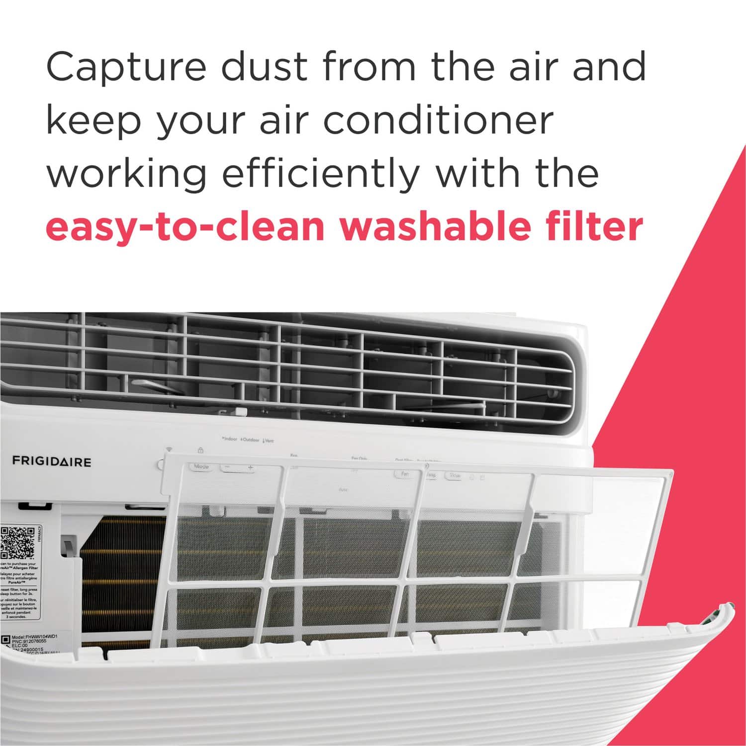 Frigidaire - 12,000 BTU 550 Sq. Ft. Smart Window Air Conditioner with Remote - White