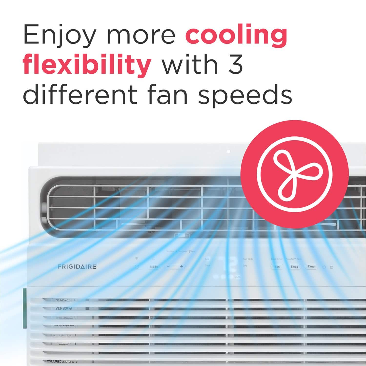 Frigidaire - 12,000 BTU 550 Sq. Ft. Smart Window Air Conditioner with Remote - White