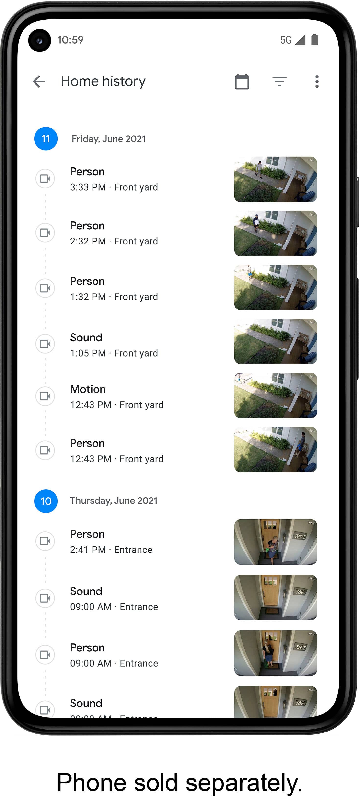 Google - Nest Cam 3 Pack Indoor/Outdoor Wire Free Security Cameras - Snow