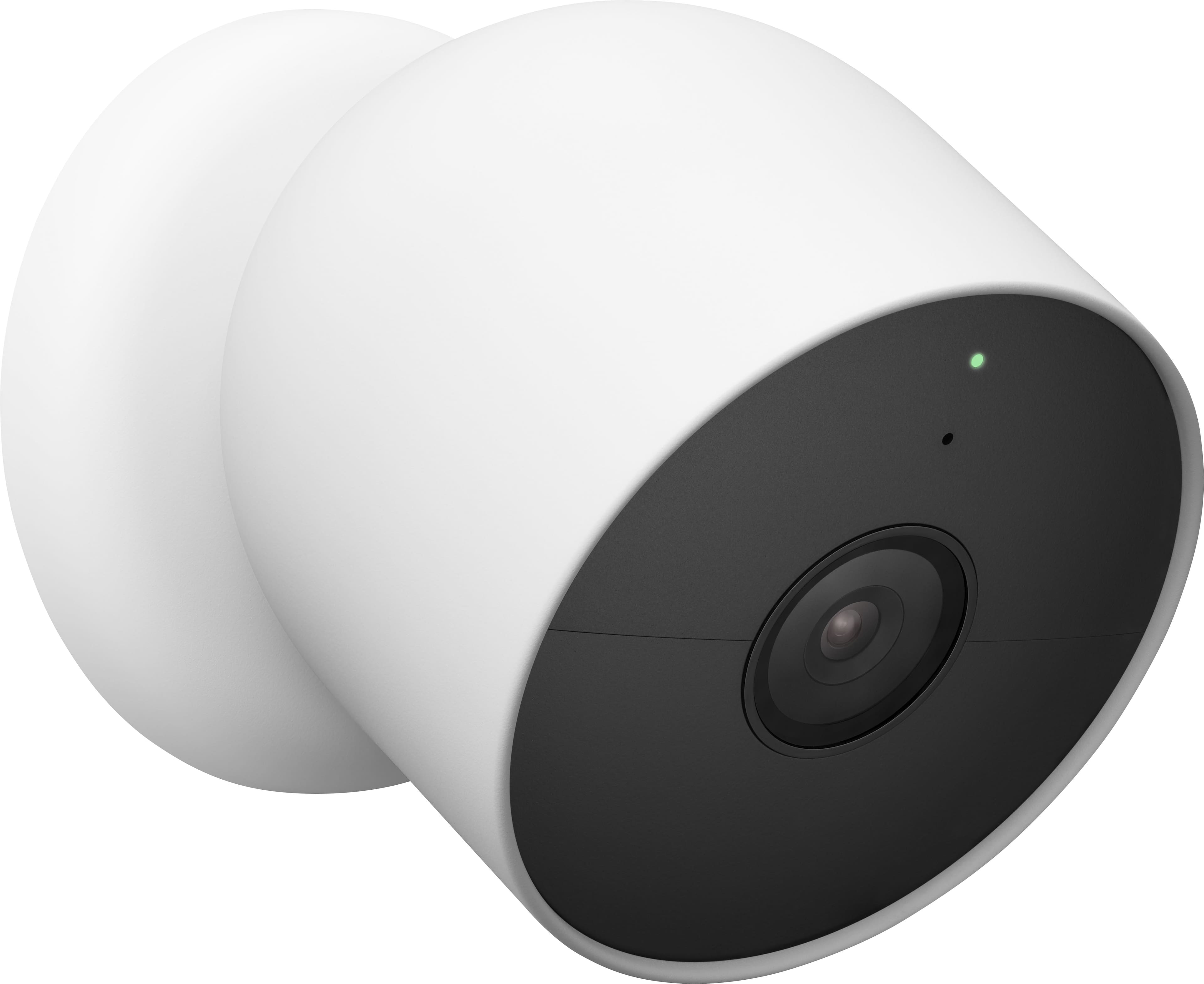 Google - Nest Cam 3 Pack Indoor/Outdoor Wire Free Security Cameras - Snow