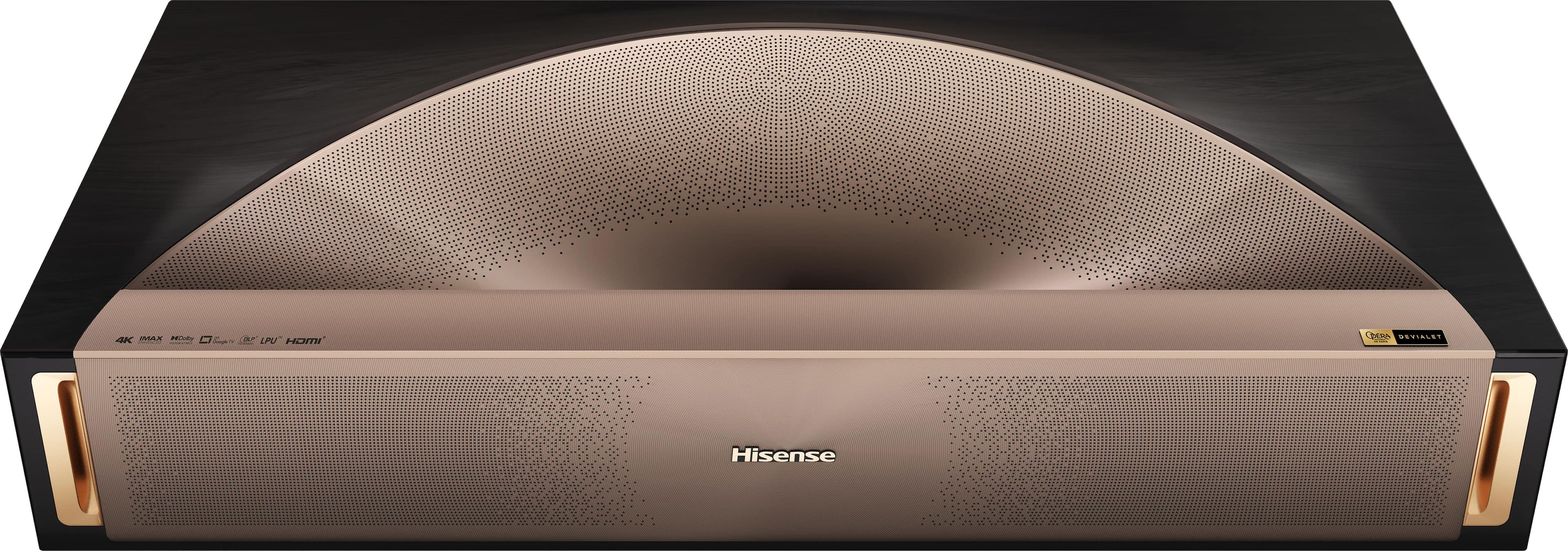 Hisense - L9Q Triple Laser Smart UST Projector, 5000 Lumens, 80"-200", 4K UHD, DLP, IMAX Enhanced, Pantone Validated, HDR - Walnut