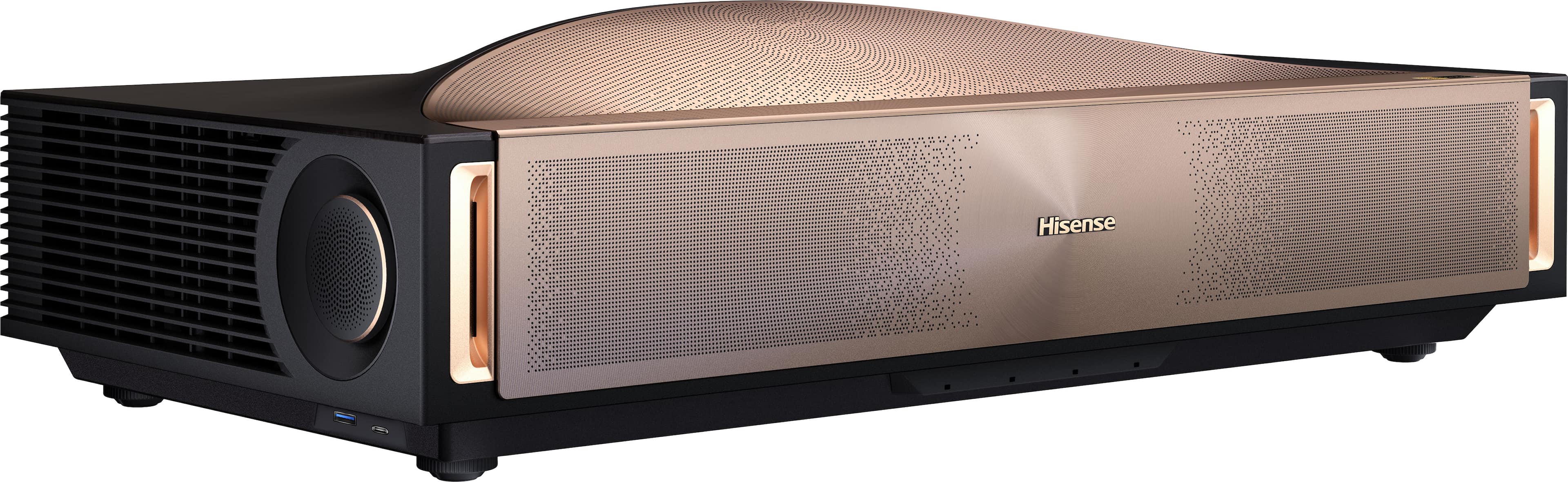 Hisense - L9Q Triple Laser Smart UST Projector, 5000 Lumens, 80"-200", 4K UHD, DLP, IMAX Enhanced, Pantone Validated, HDR - Walnut