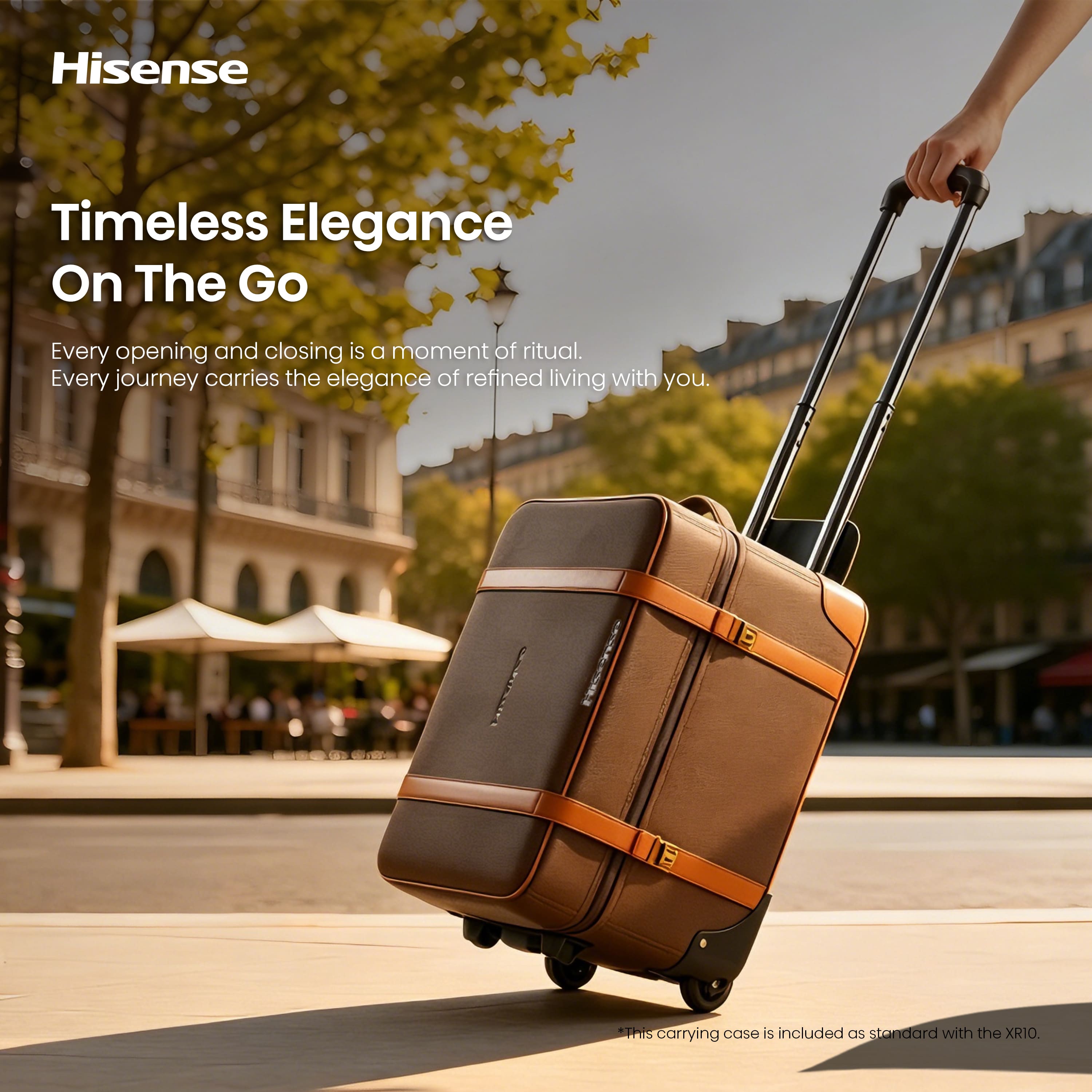 Hisense - XR10 Triple Laser 4K DLP Projector, 6000 ANSI Lumens, 6000:1 Contrast Ratio, IRIS Lens, 118% BT.2020 - Black - Dark brown