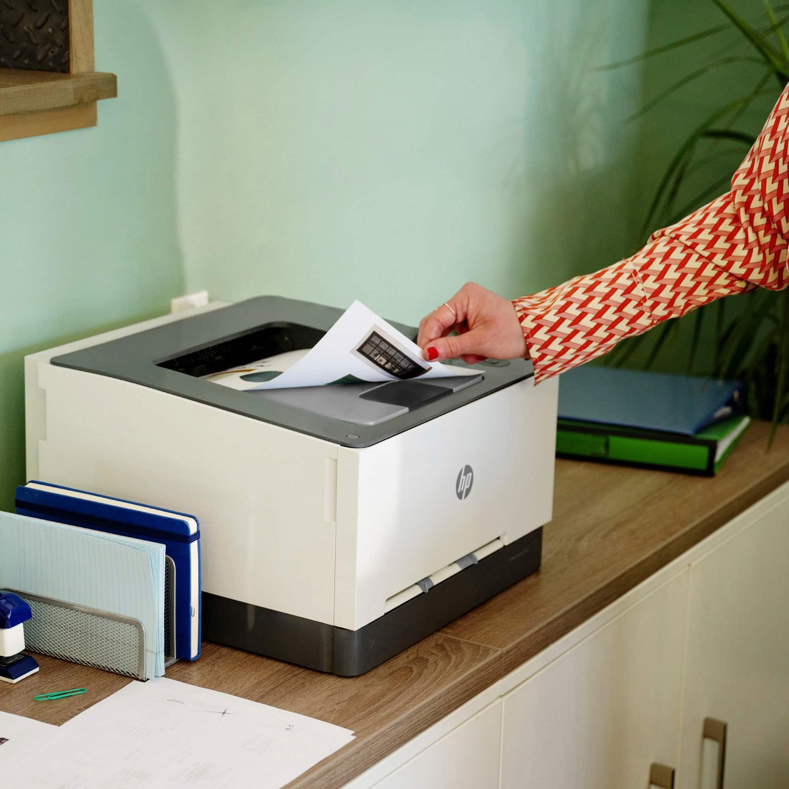 HP - LaserJet Pro 3201dw Wireless Color Laser Printer - White & Slate