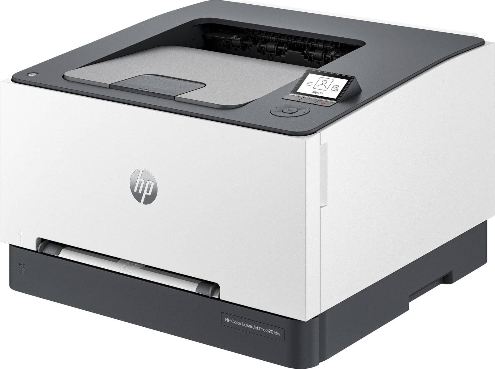 HP - LaserJet Pro 3201dw Wireless Color Laser Printer - White & Slate