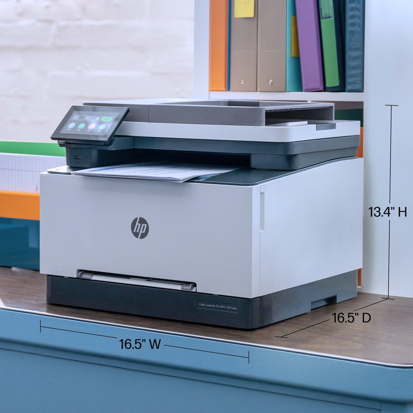 HP - LaserJet Pro MFP 3301sdw Wireless AI-Enabled Color All-in-One Laser Printer - White