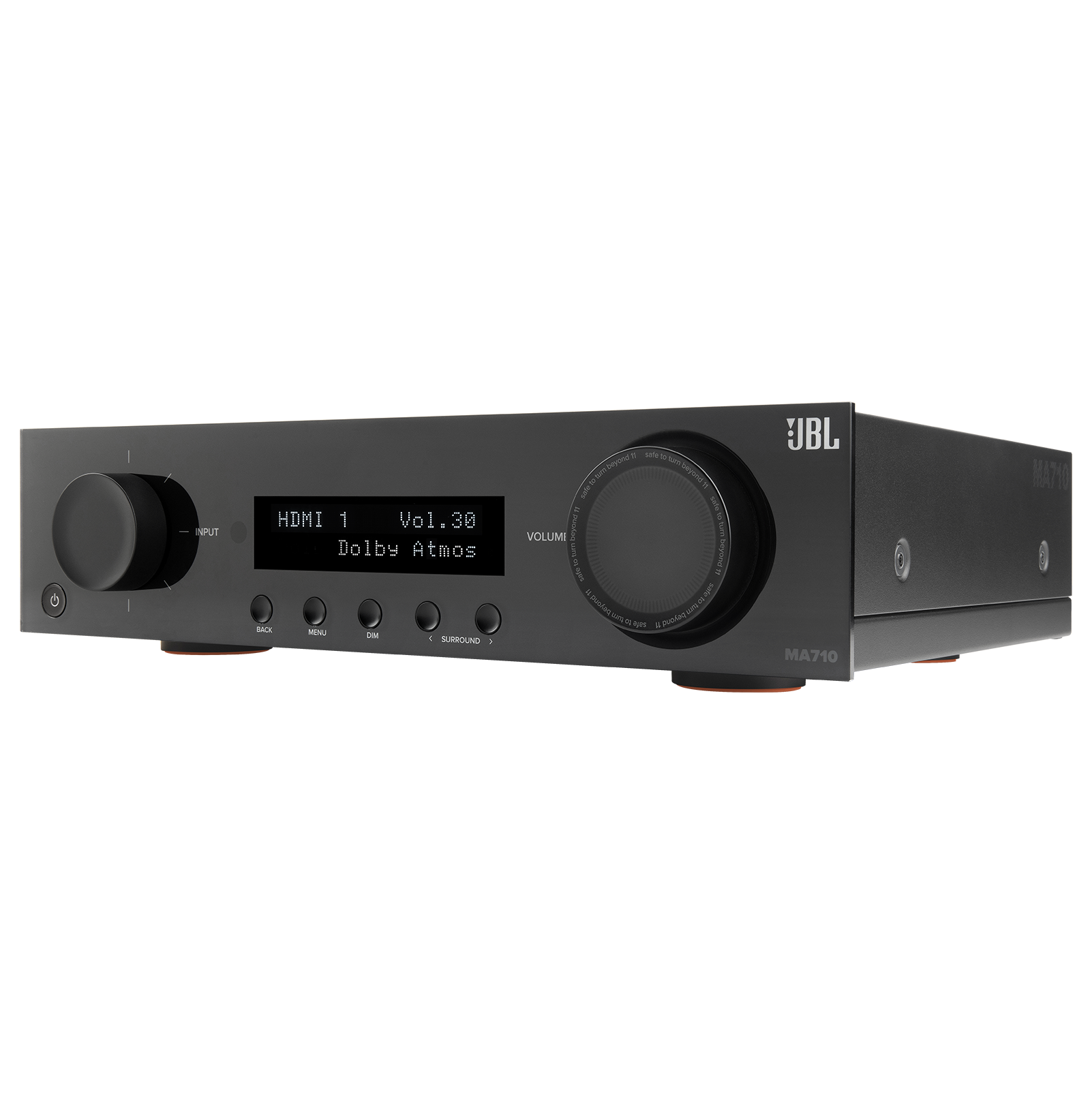 JBL - MA710 90W 7.2ch Bluetooth and WiFi Capable HDR and Dolby Atmos 8k Ultra HD Compatible AV Home Theater Receiver - Black